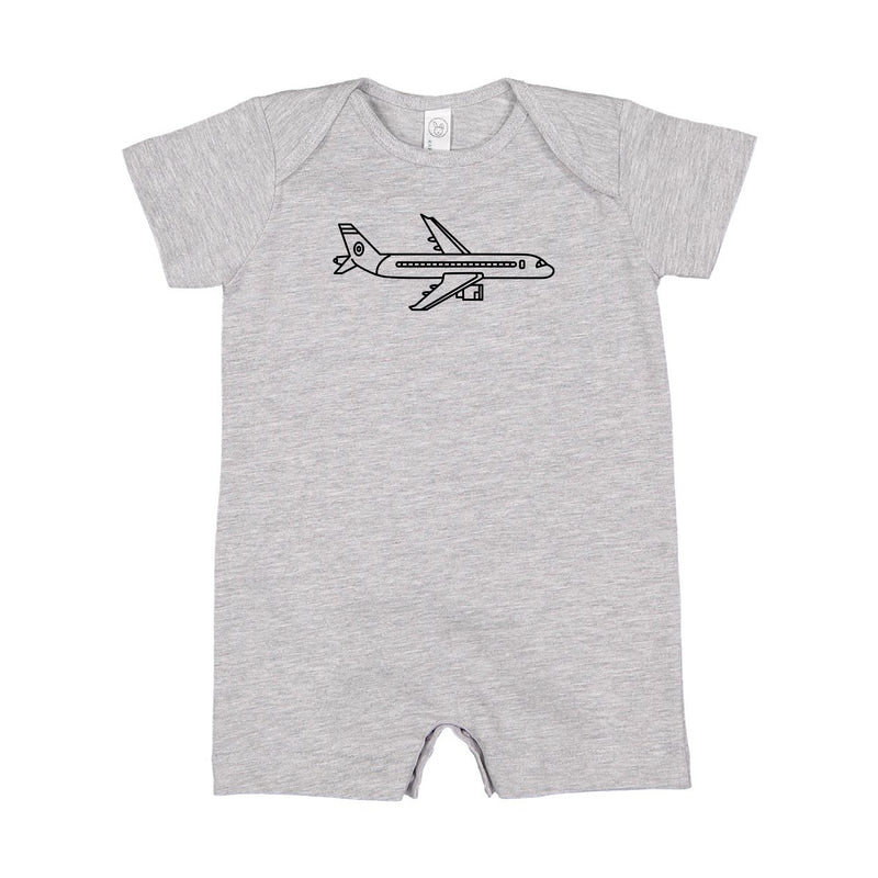 AIRPLANE - Minimalist Design - Short Sleeve / Shorts - One Piece Baby Romper