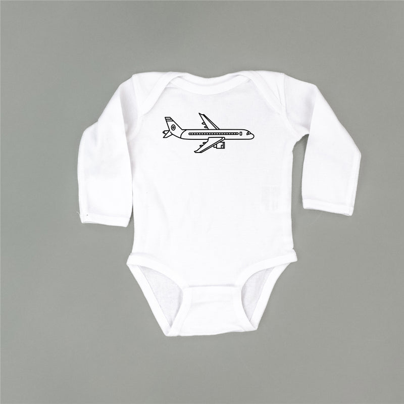 AIRPLANE - Minimalist Design - Long Sleeve Child Shirt