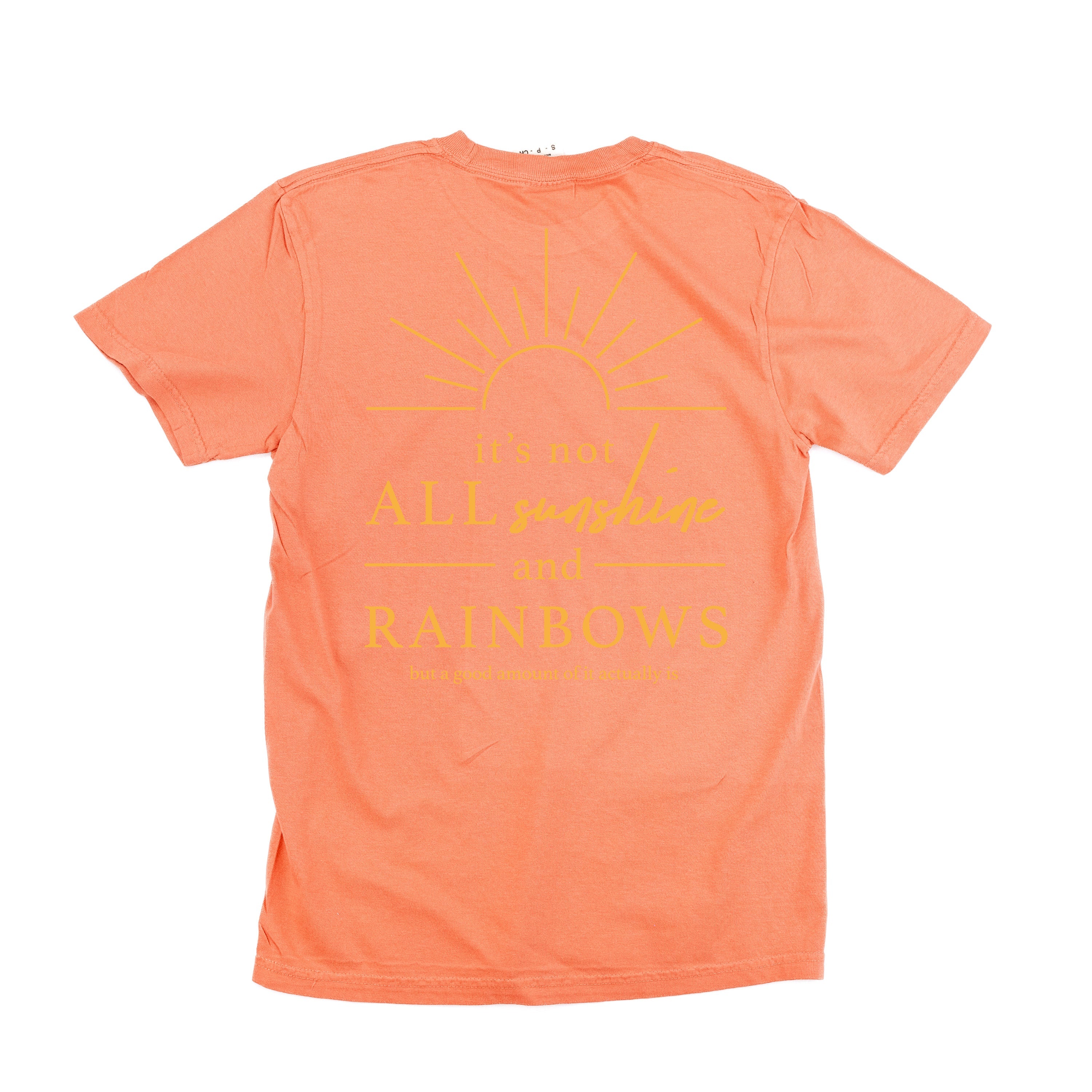  Printed It's Not All Sunshine And Rainbows on Back - Comfort Colors Tee Little Mama Shirt Shop