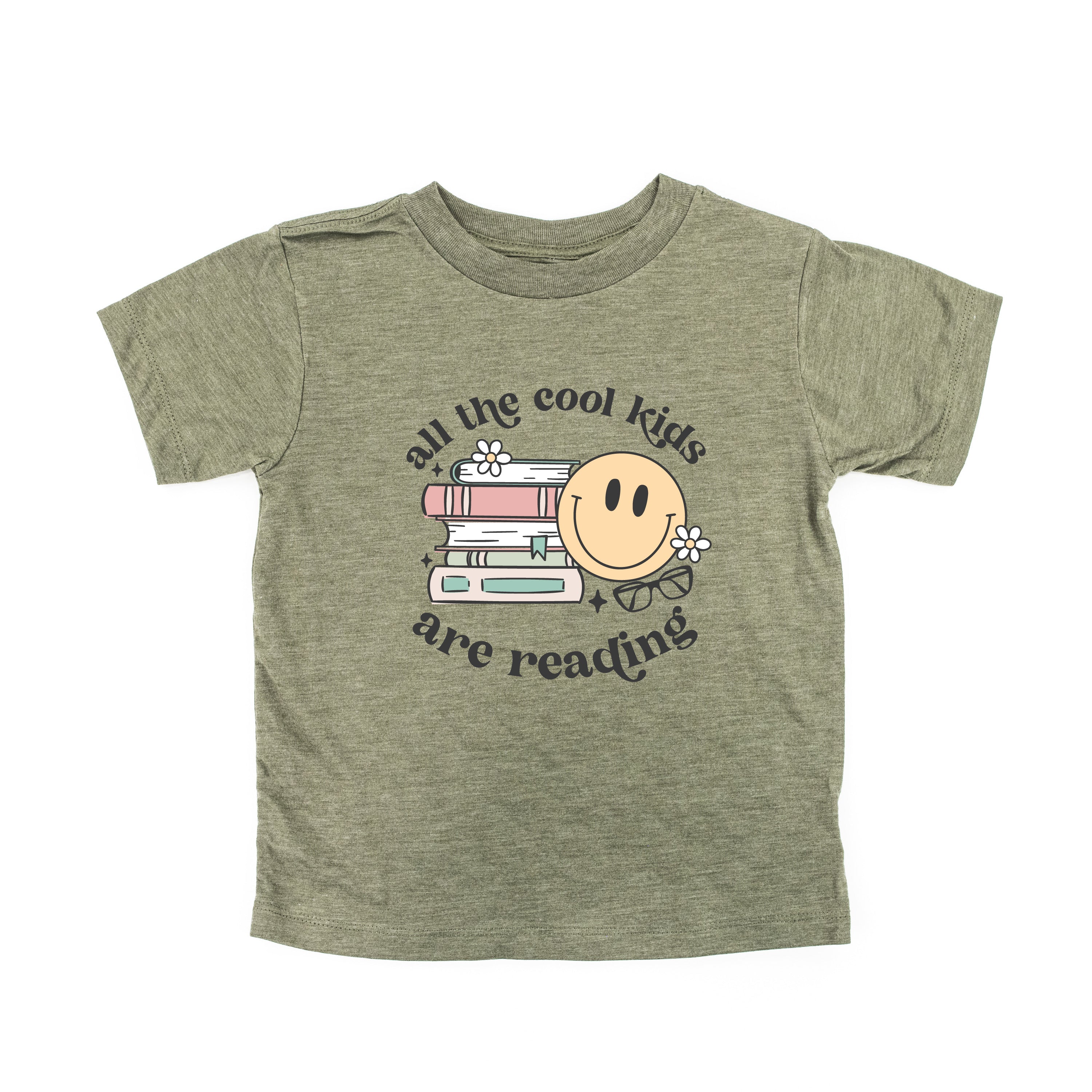 All the Cool Kids Are Reading - Short Sleeve Child Shirt Little Mama Shirt Shop