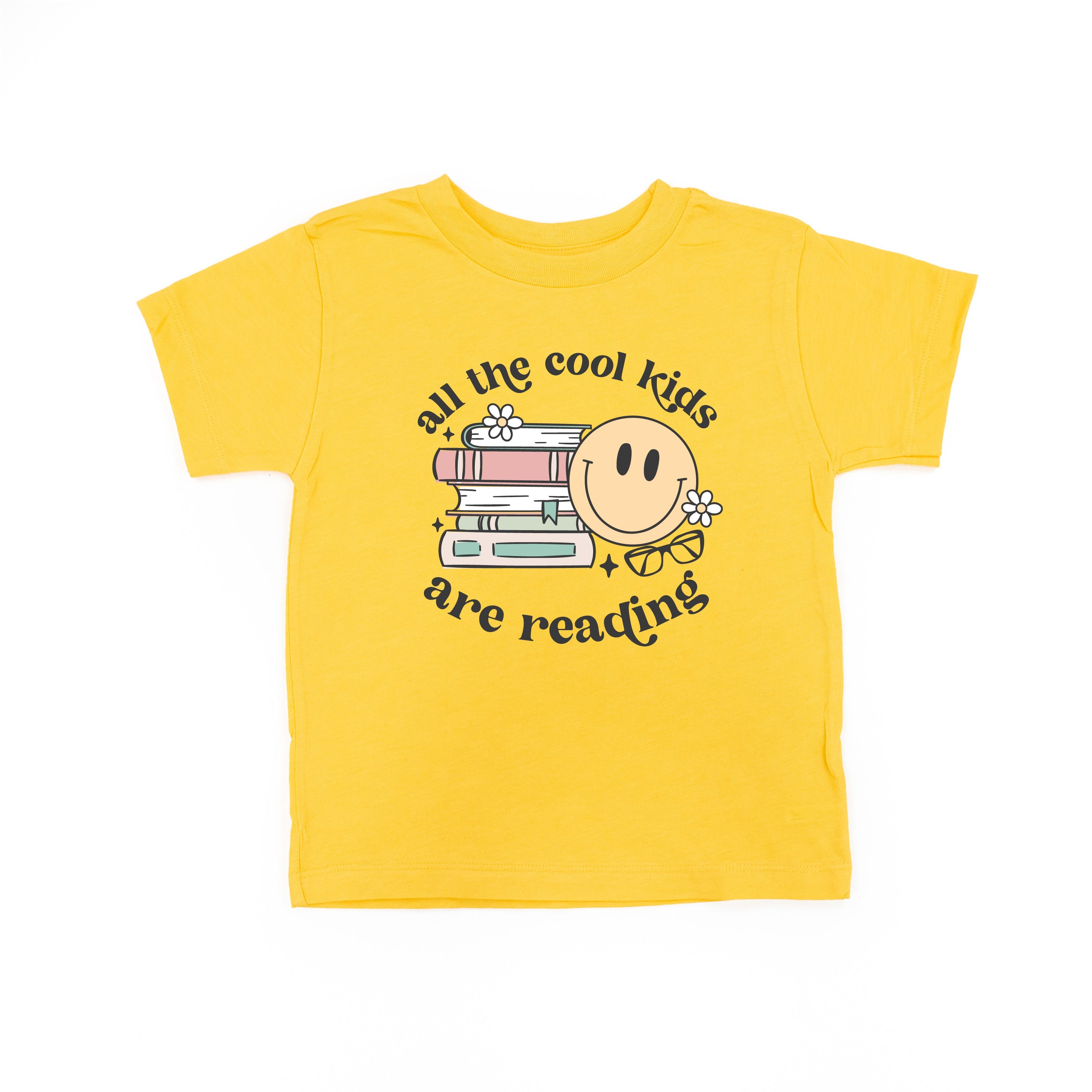 All the Cool Kids Are Reading - Short Sleeve Child Shirt Little Mama Shirt Shop