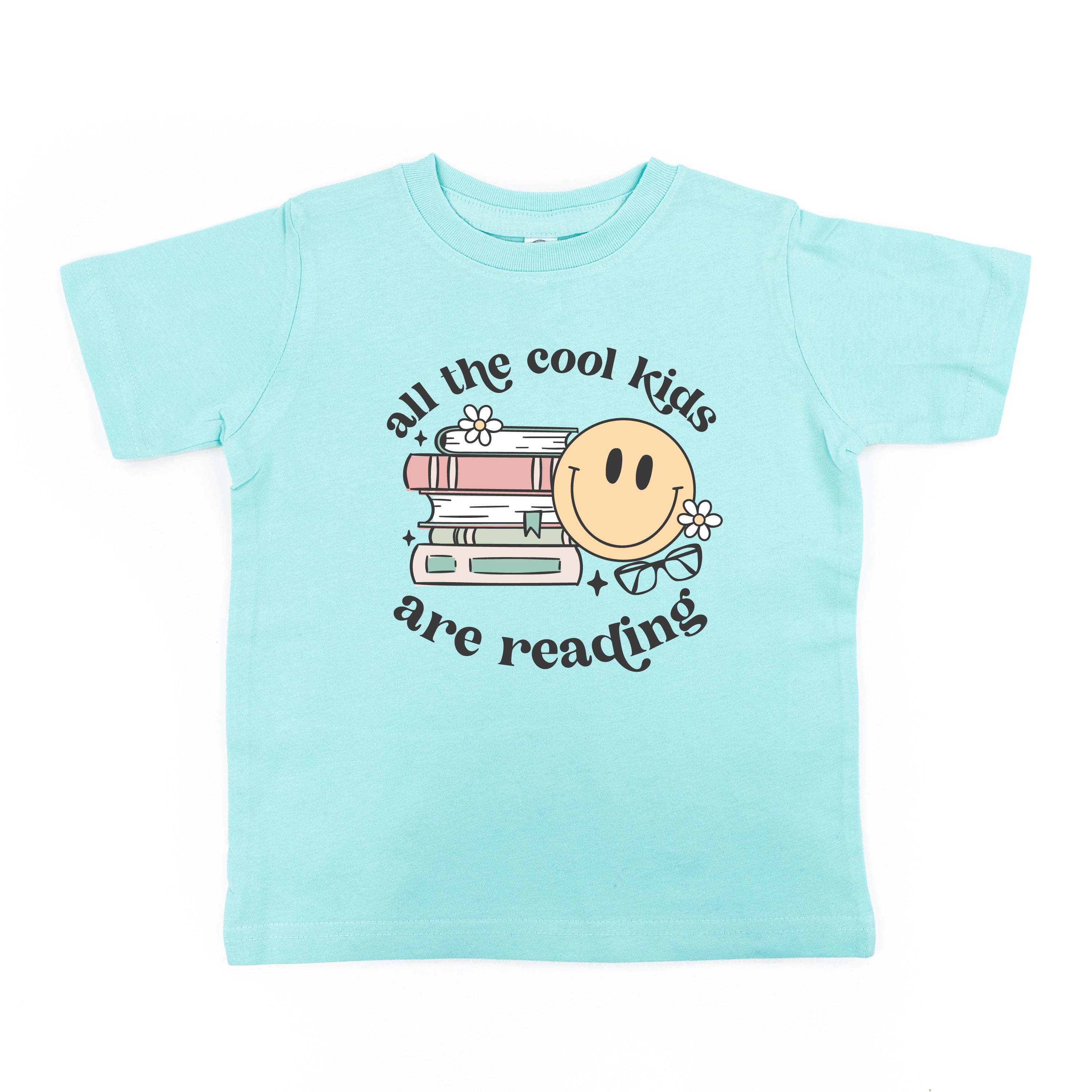 All the Cool Kids Are Reading - Short Sleeve Child Shirt Little Mama Shirt Shop