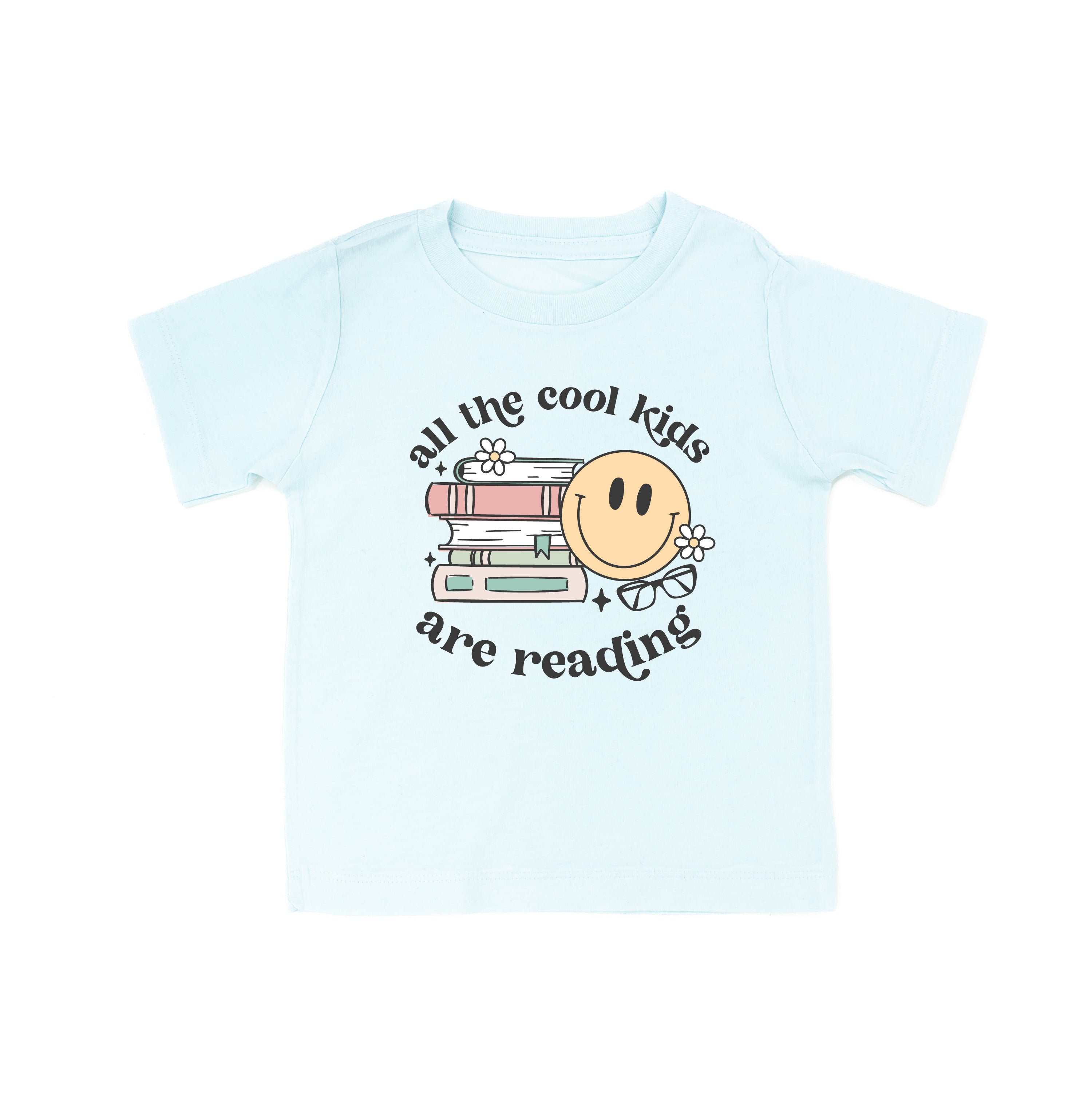 All the Cool Kids Are Reading - Short Sleeve Child Shirt Little Mama Shirt Shop
