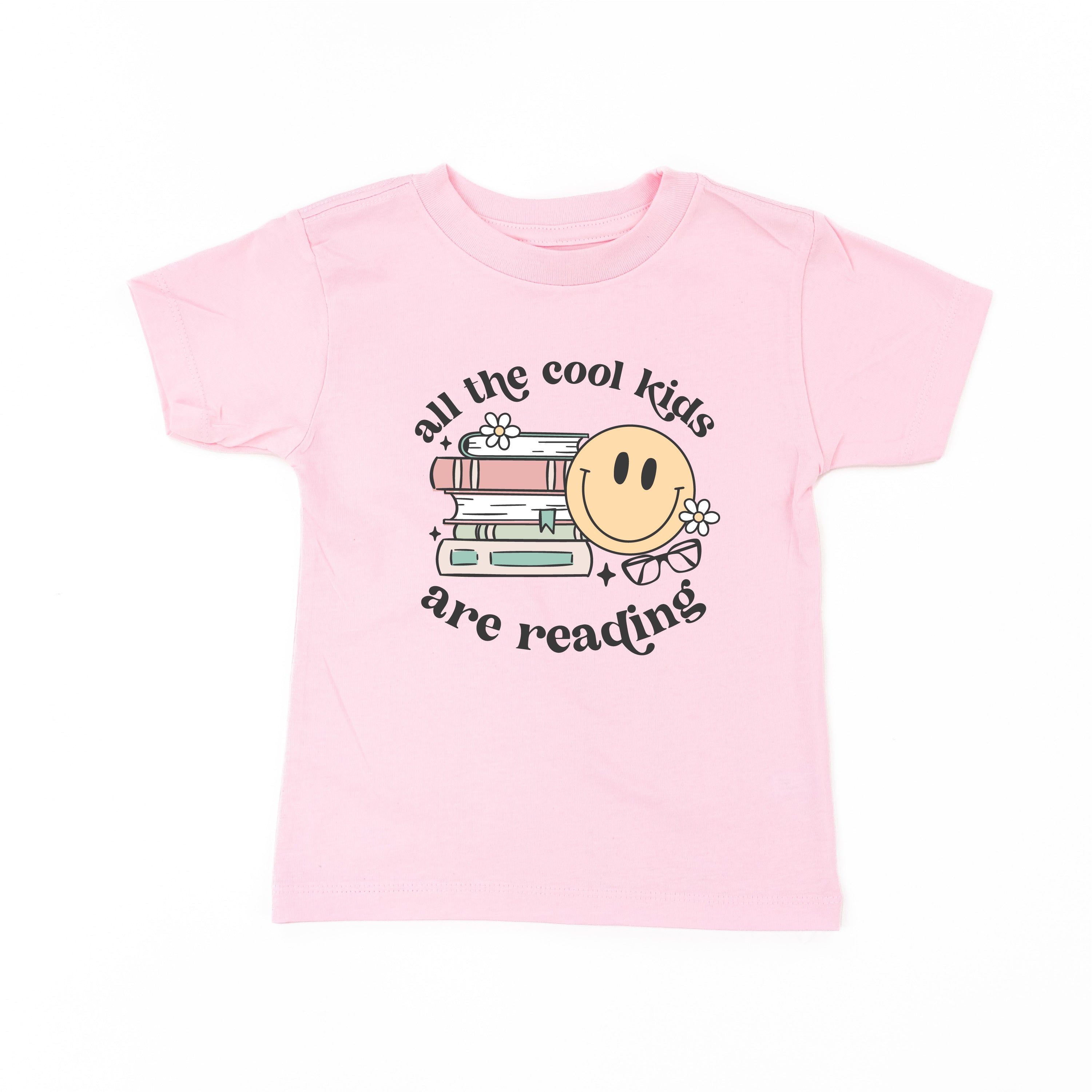 All the Cool Kids Are Reading - Short Sleeve Child Shirt Little Mama Shirt Shop