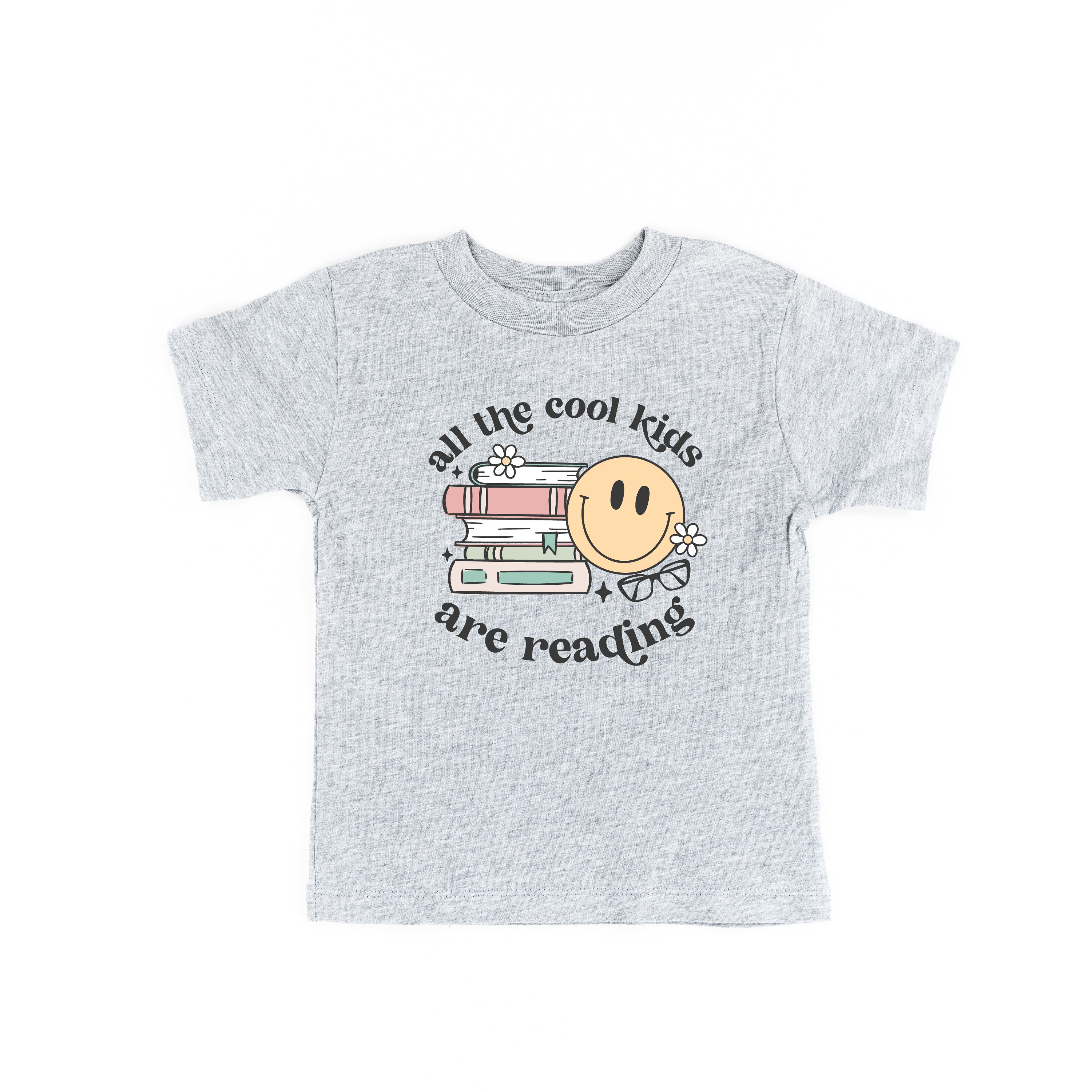 All the Cool Kids Are Reading - Short Sleeve Child Shirt Little Mama Shirt Shop