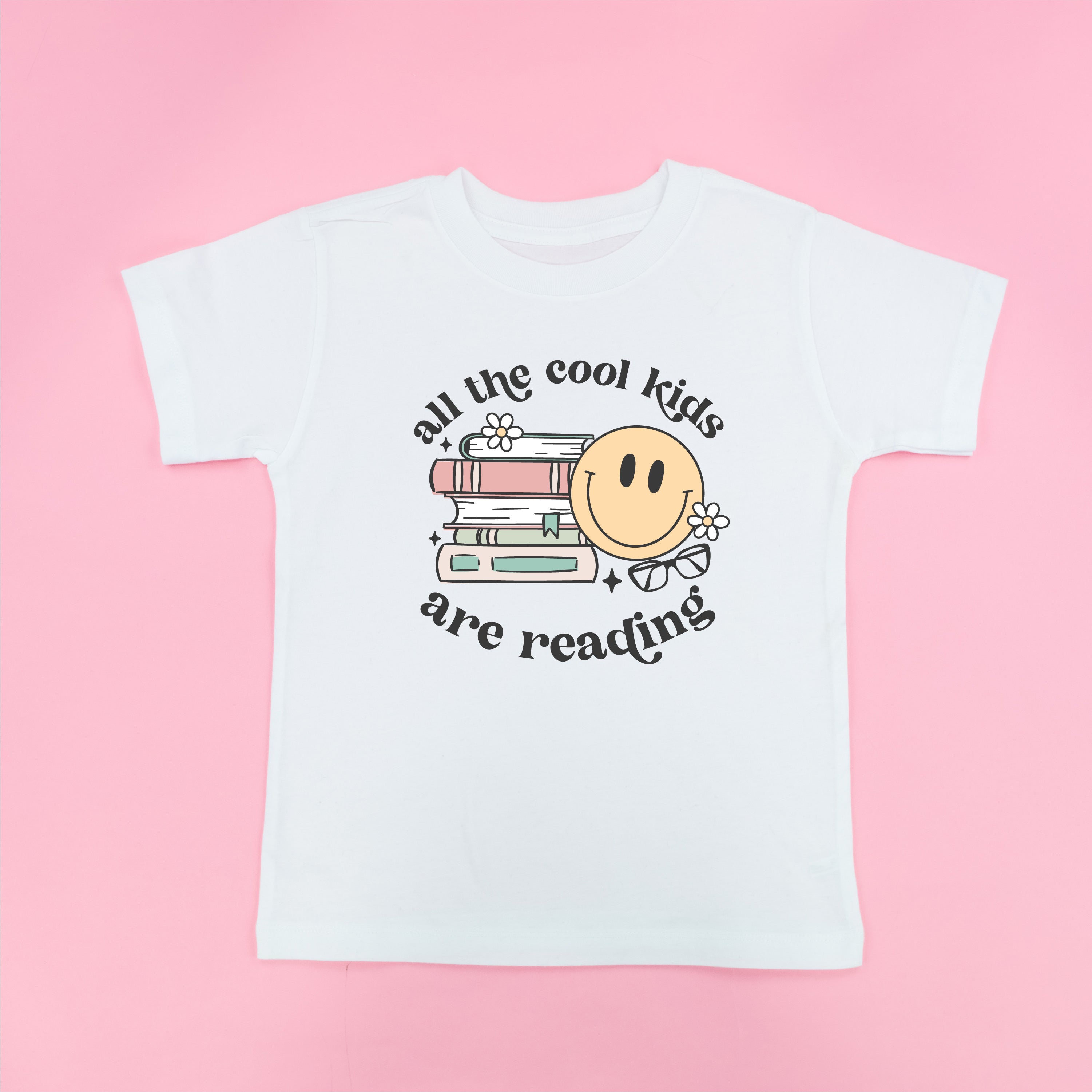 All the Cool Kids Are Reading - Short Sleeve Child Shirt Little Mama Shirt Shop