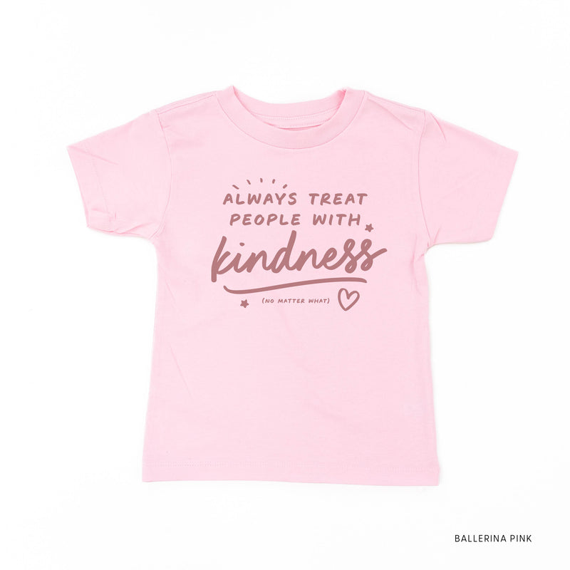 Always Treat People with Kindness - TONE ON TONE - Short Sleeve Child Shirt