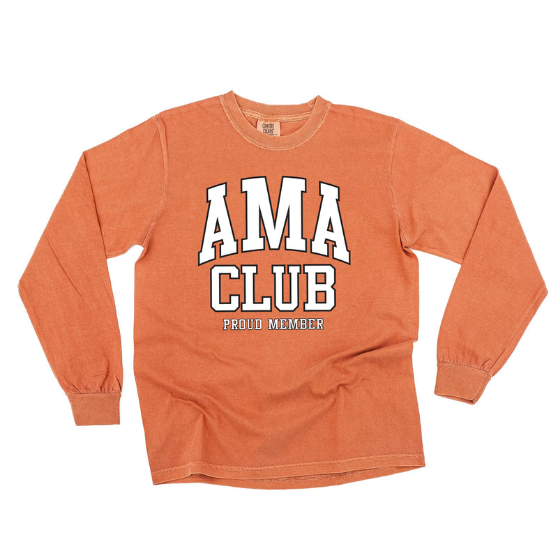 Varsity Style - AMA Club - Proud Member - LONG SLEEVE COMFORT COLORS TEE