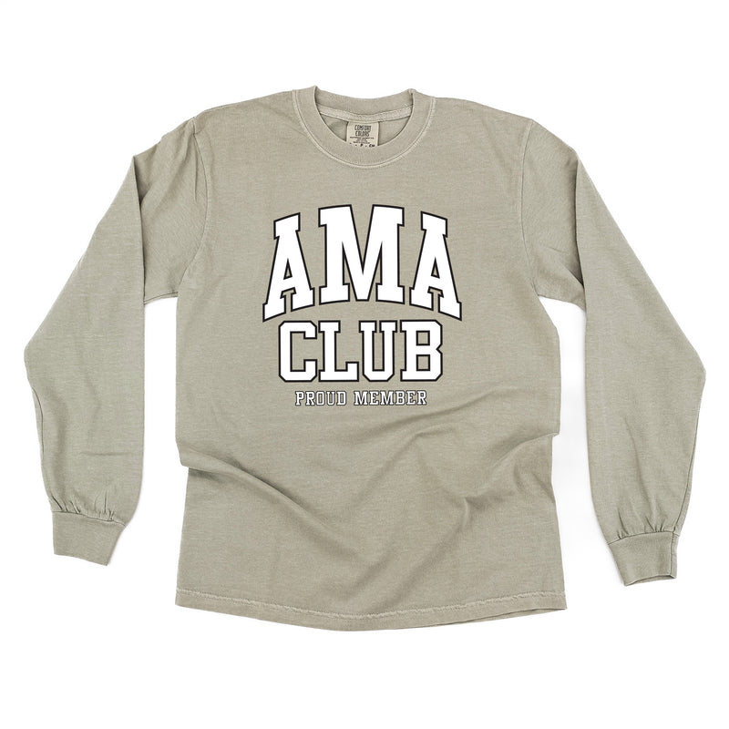 Varsity Style - AMA Club - Proud Member - LONG SLEEVE COMFORT COLORS TEE