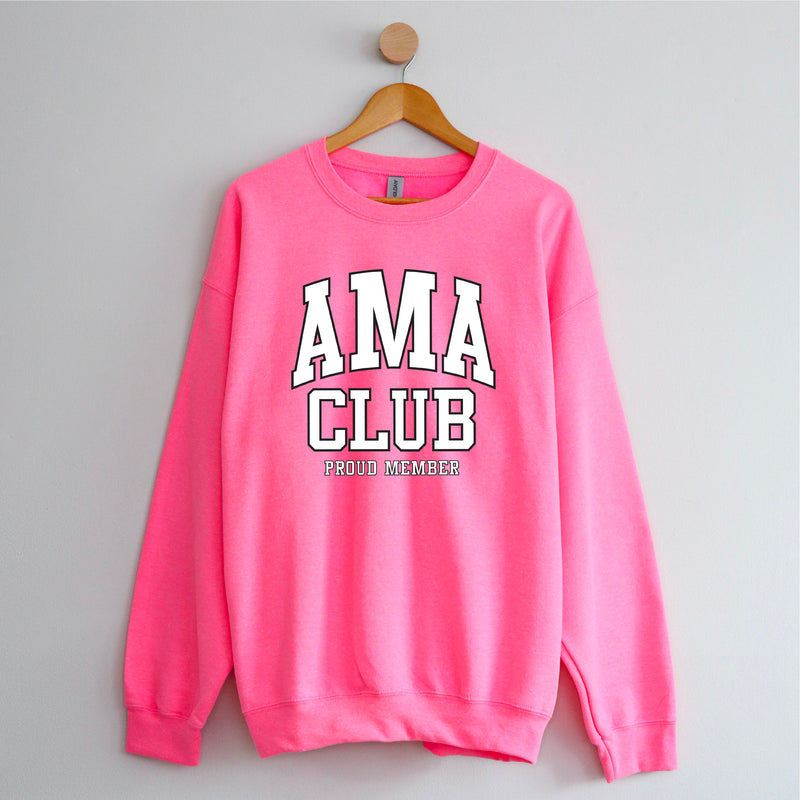 Varsity Style - AMA Club - Proud Member - BASIC FLEECE CREWNECK