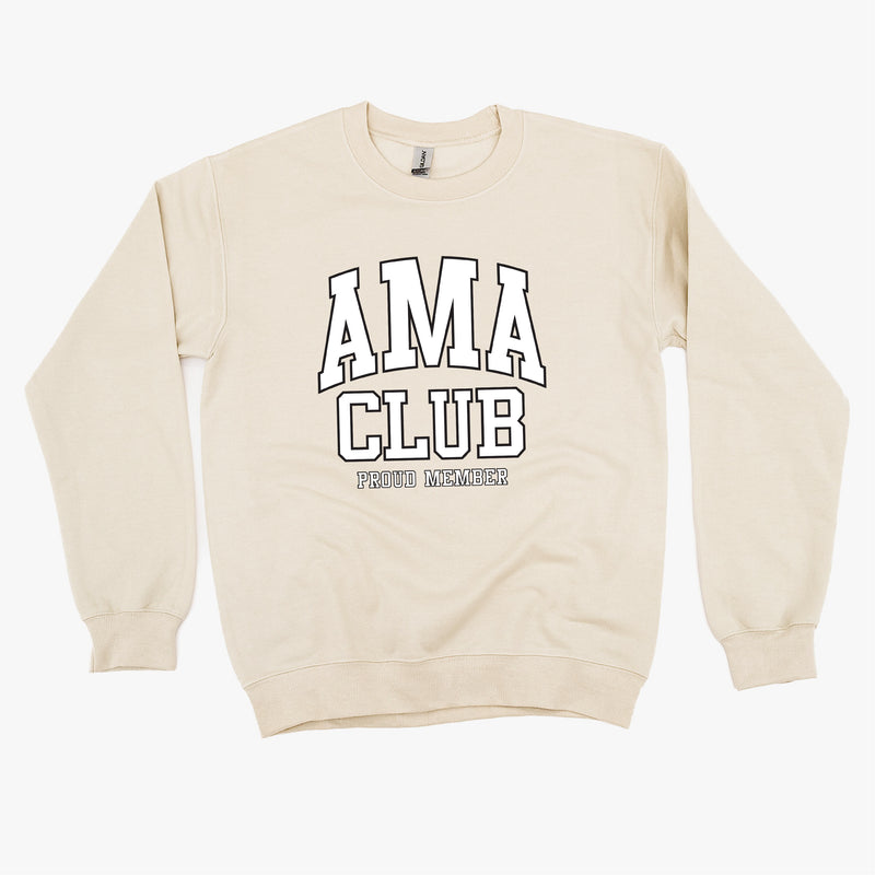 Varsity Style - AMA Club - Proud Member - BASIC FLEECE CREWNECK