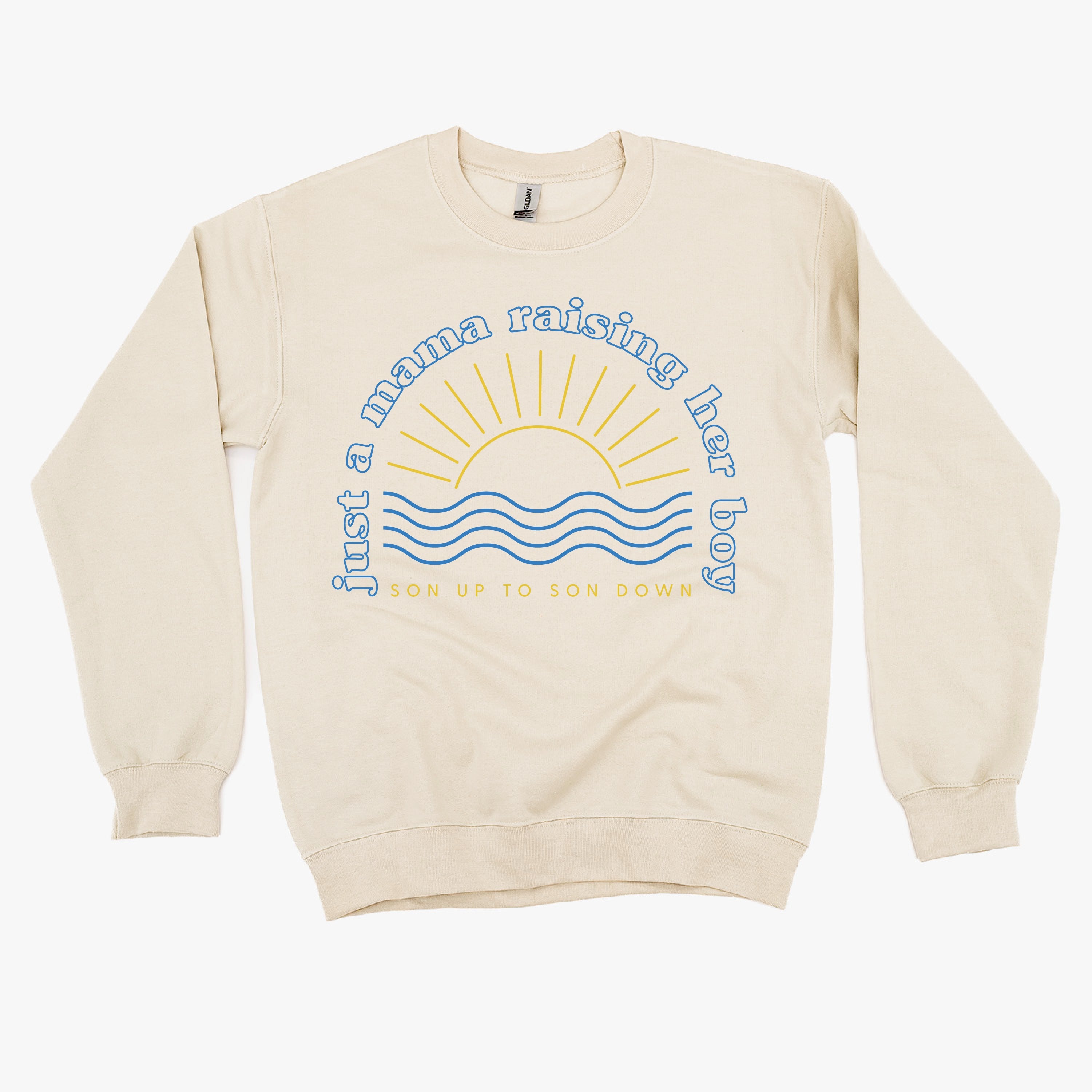 Just a Mama Raising Her Boy - Son Up To Son Down (Singular) - BASIC Fleece Little Mama Shirt Shop LLC