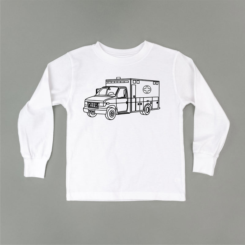 AMBULANCE - Minimalist Design - Long Sleeve Child Shirt