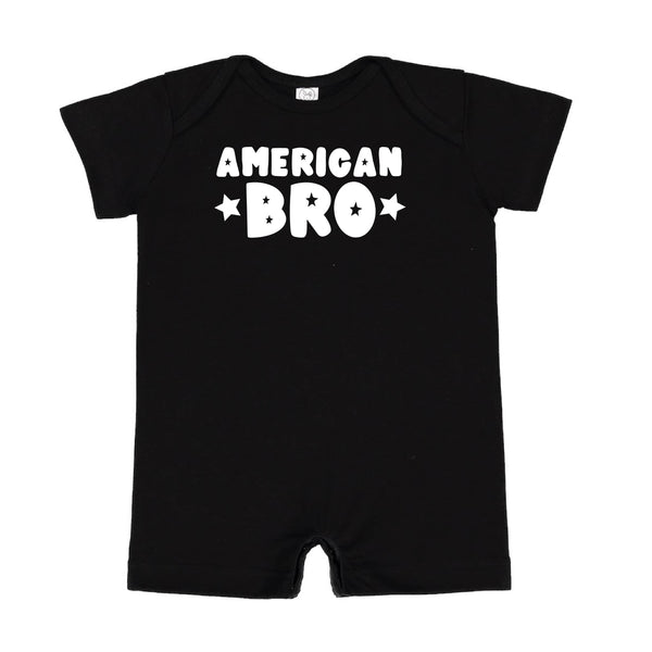AMERICAN BRO - Short Sleeve / Shorts - One Piece Baby Romper
