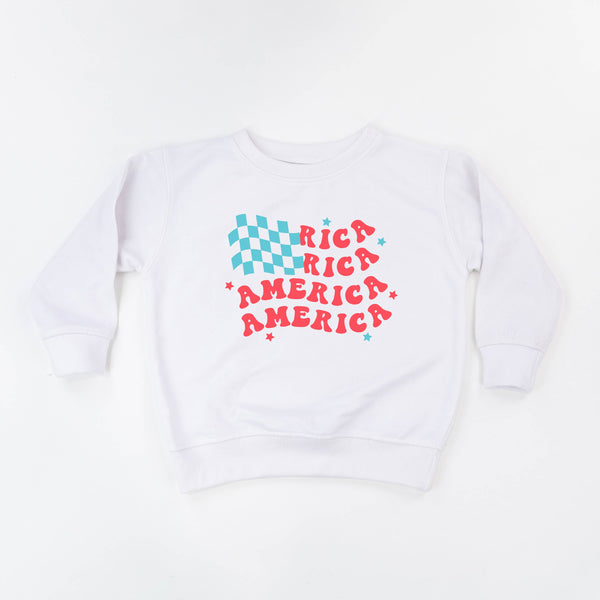 AMERICA - CHECKERS FLAG - Child Sweater