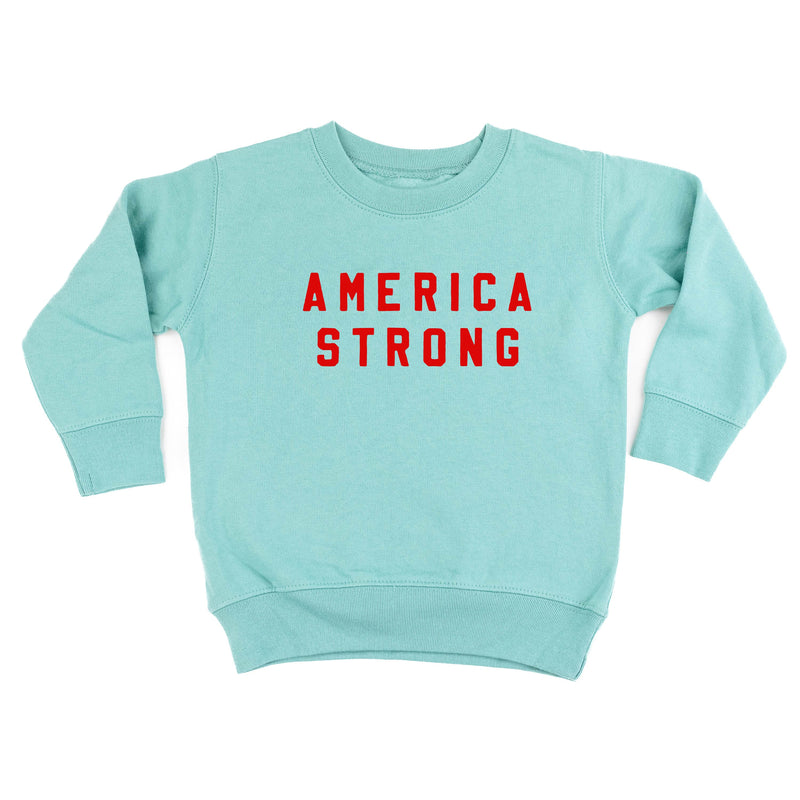 AMERICA STRONG - BLOCK FONT - Child Sweater