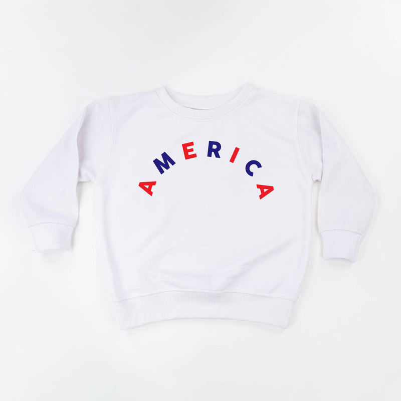 AMERICA (Arched) - Red+Blue - Child Sweater