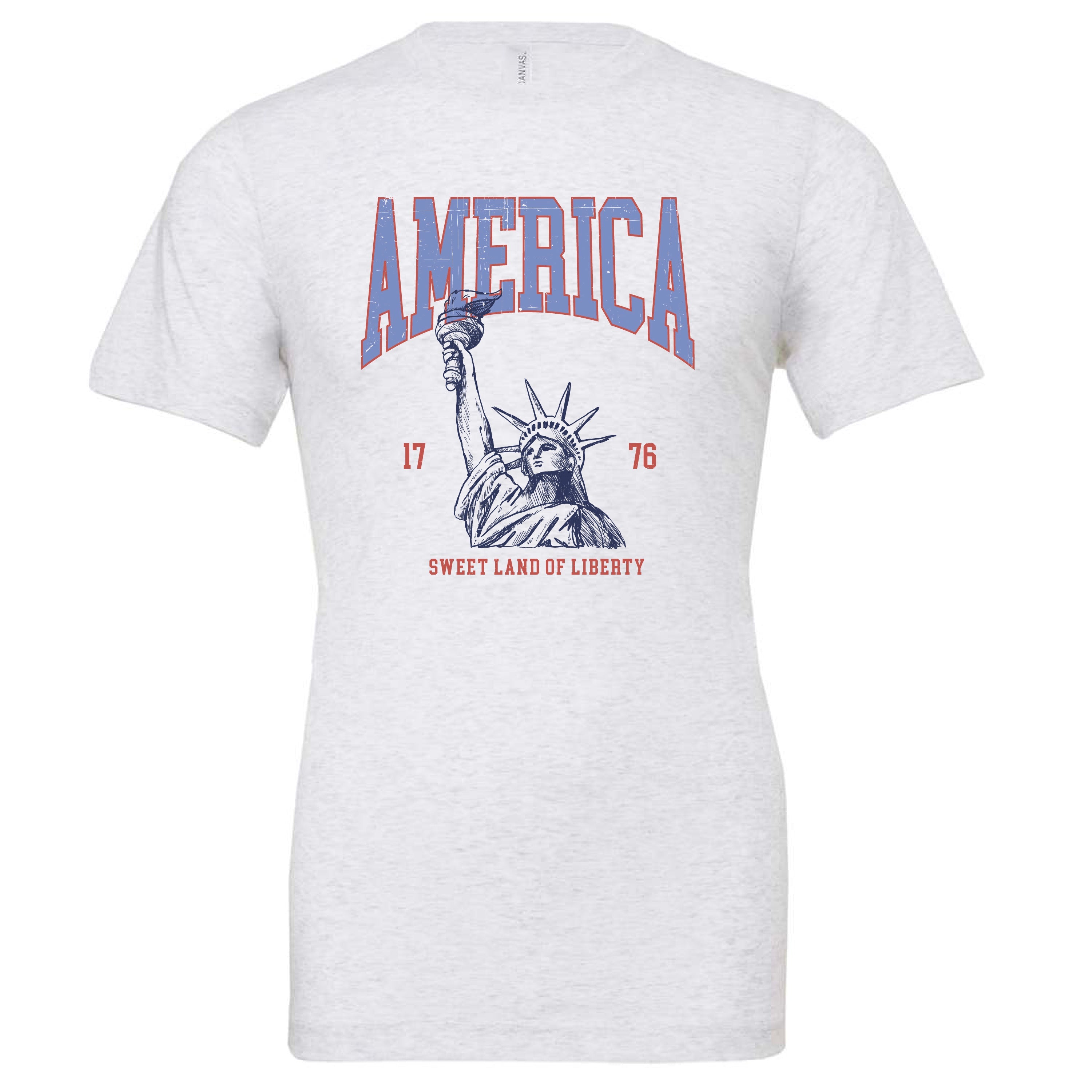 America - Sweet Land of Liberty - Unisex Tee Little Mama Shirt Shop
