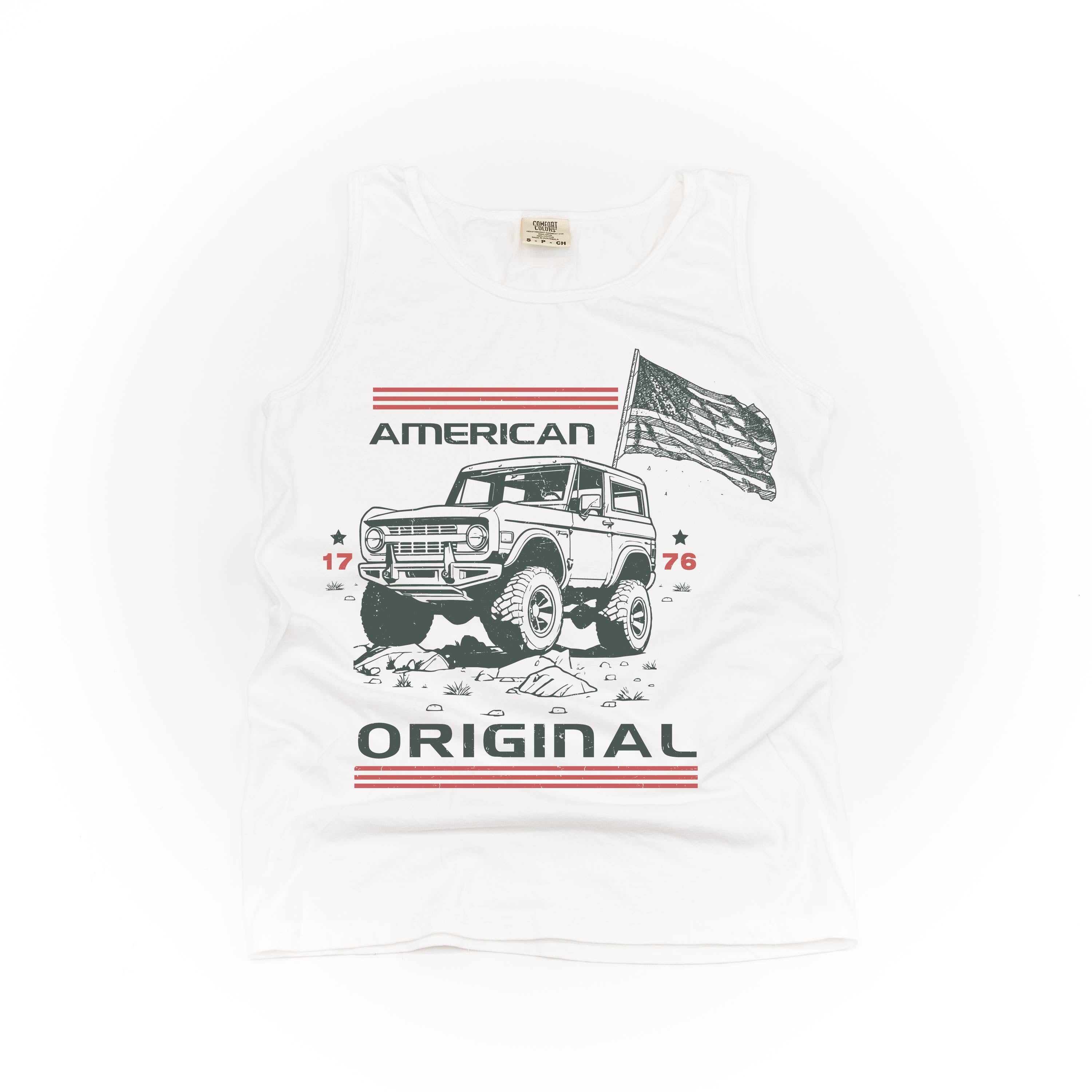 Bronco - American Original - Comfort Colors TANK Little Mama Shirt Shop LLC