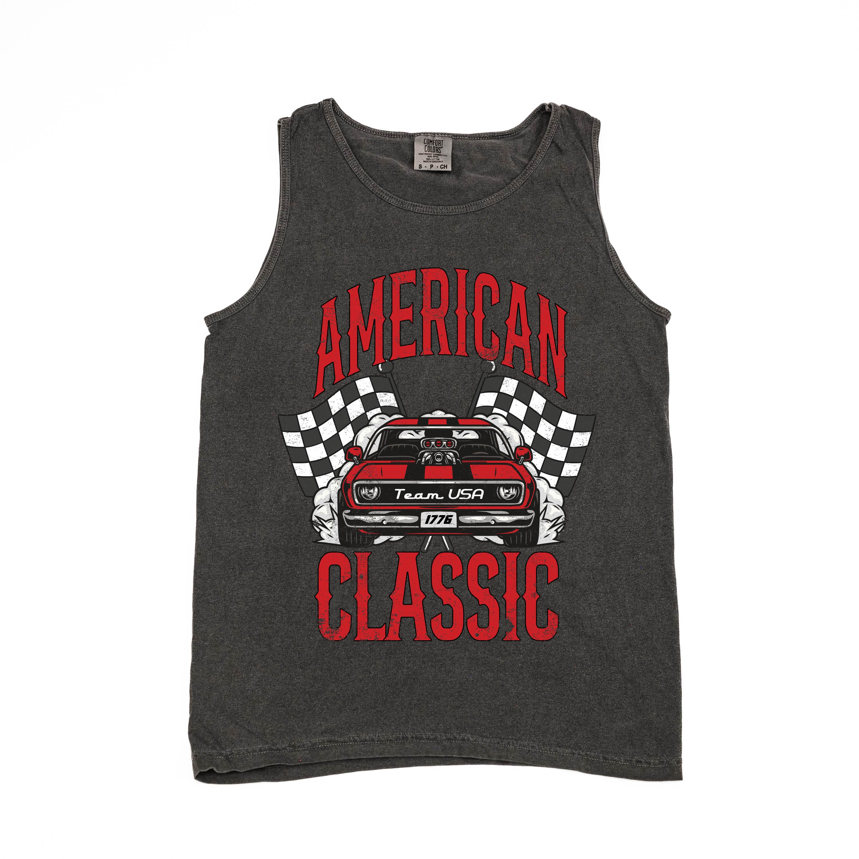 American Classic Car - Comfort Colors TANK Little Mama Shirt Shop LLC