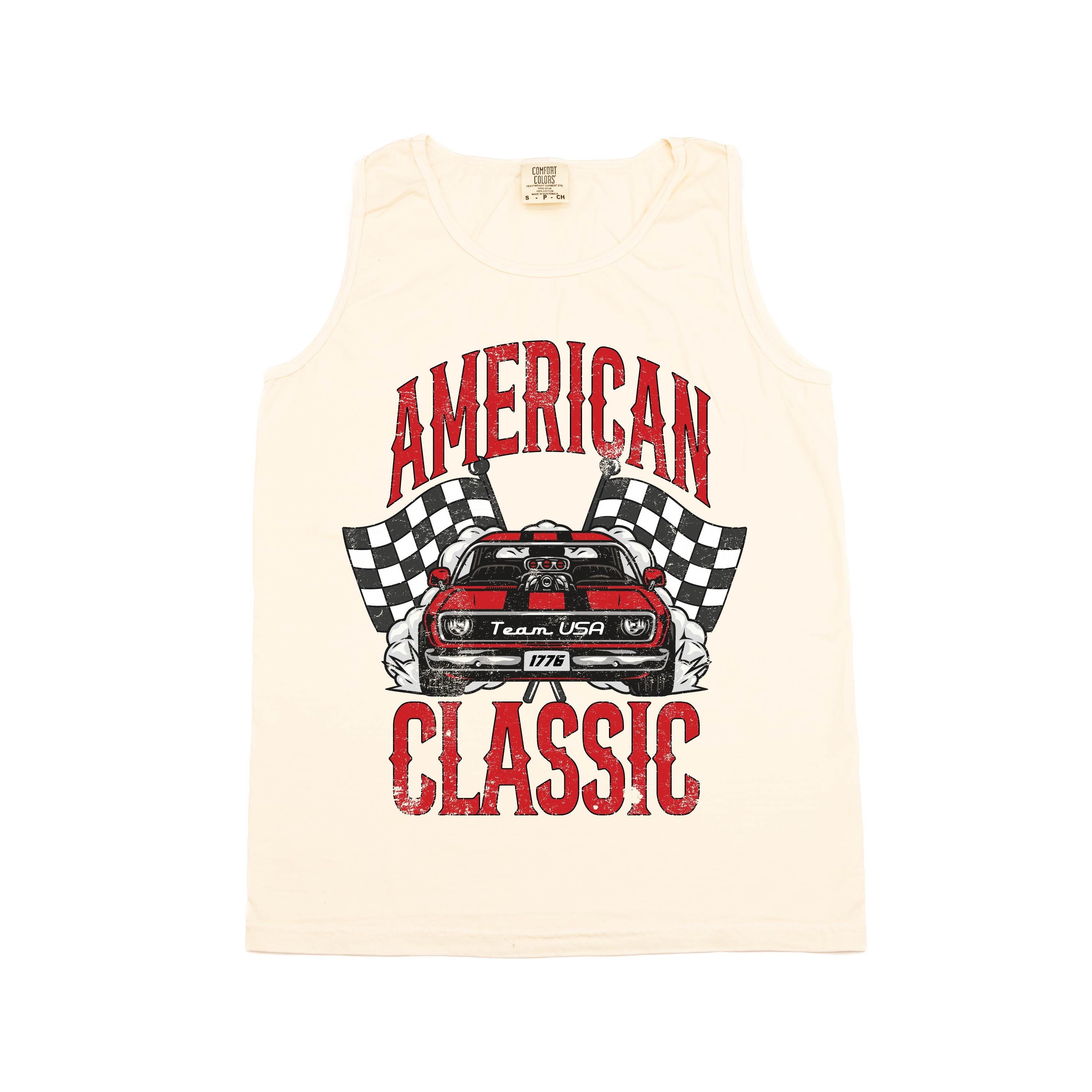 American Classic Car - Comfort Colors TANK Little Mama Shirt Shop LLC