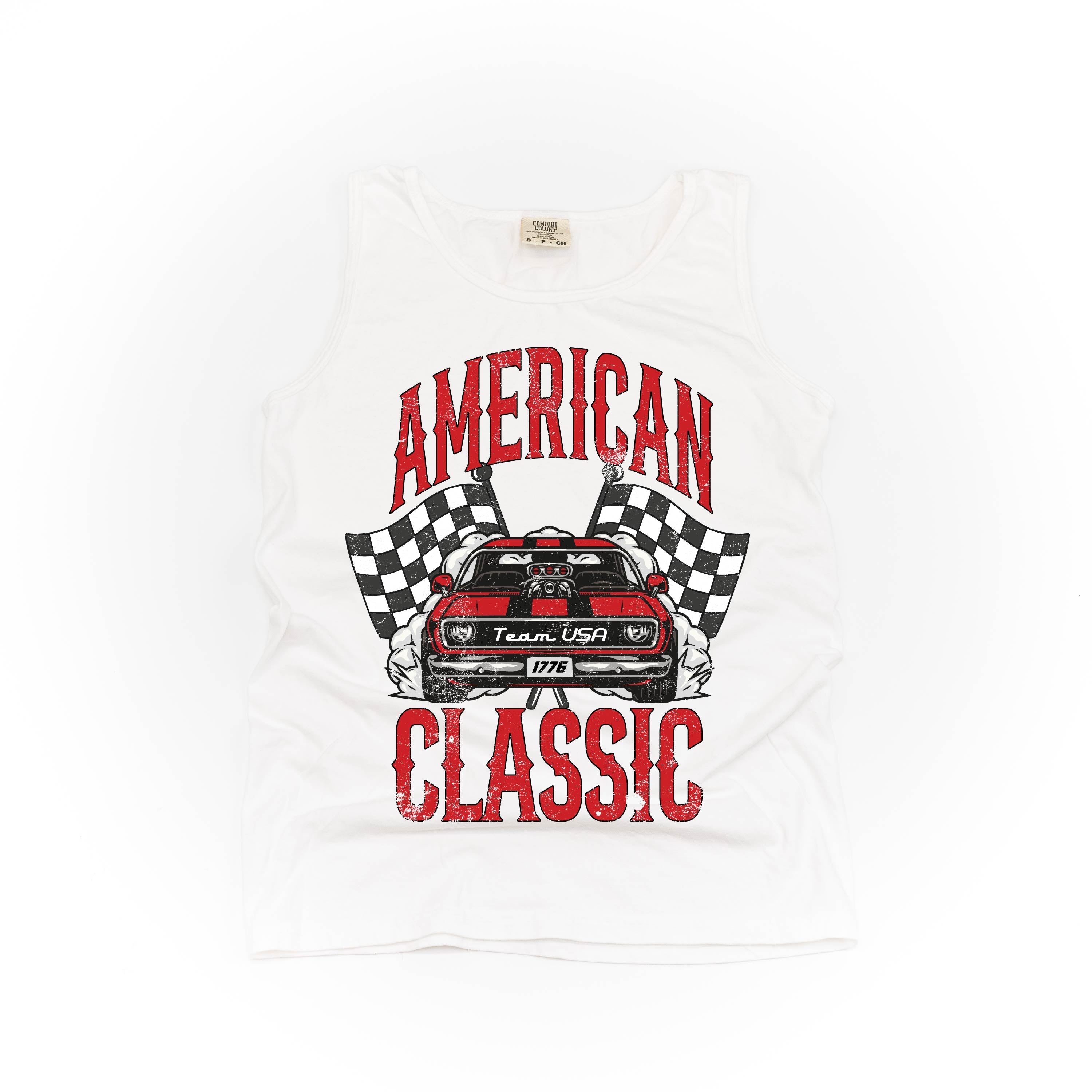 American Classic Car - Comfort Colors TANK Little Mama Shirt Shop LLC
