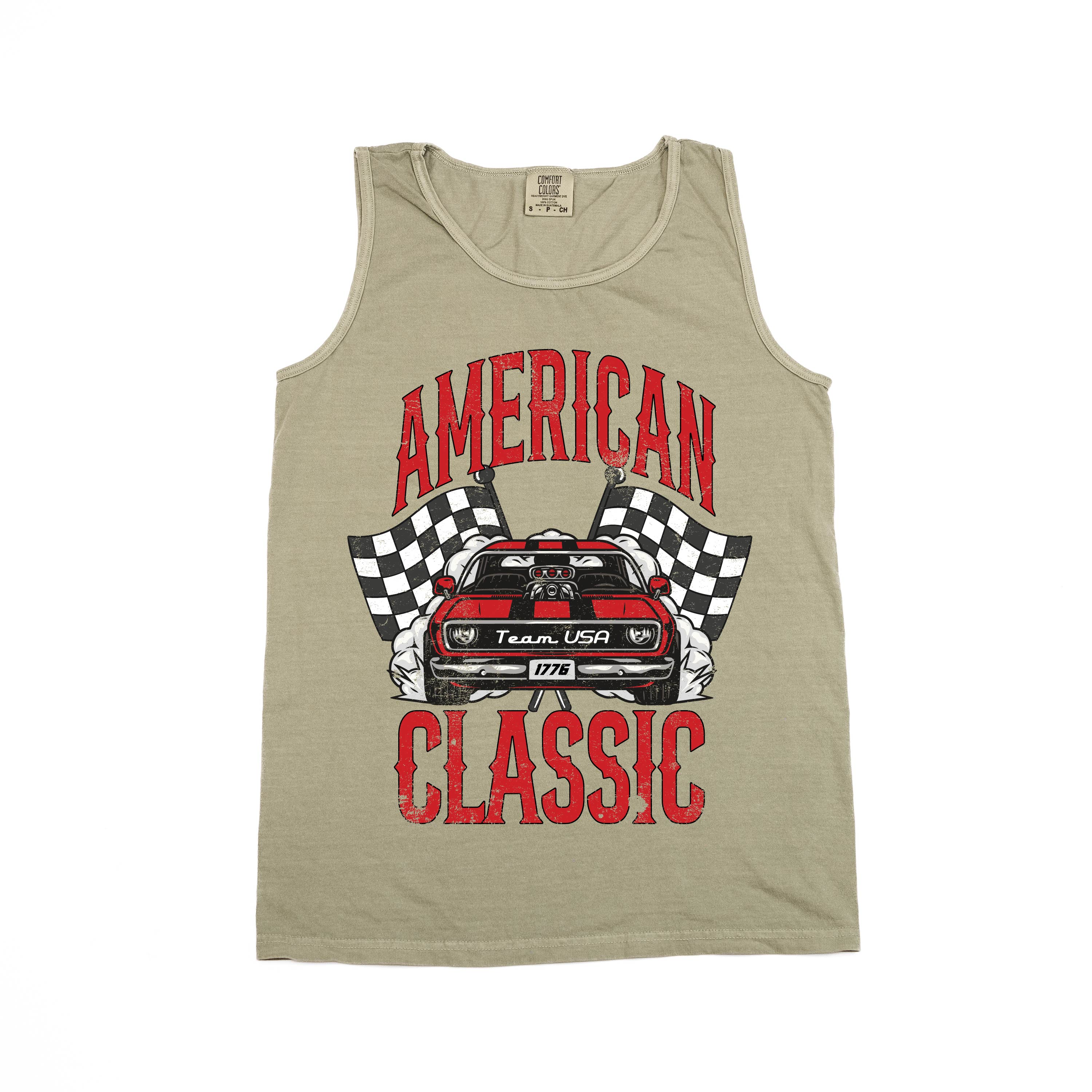 American Classic Car - Comfort Colors TANK Little Mama Shirt Shop LLC