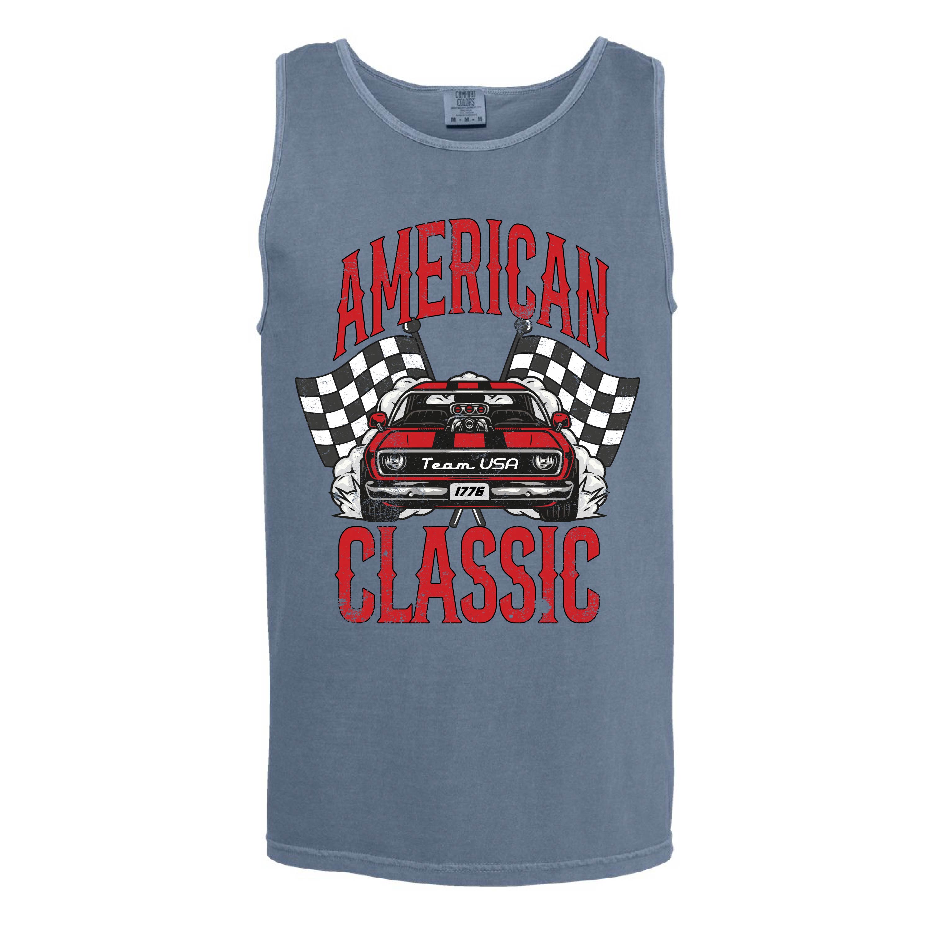 American Classic Car - Comfort Colors TANK Little Mama Shirt Shop LLC