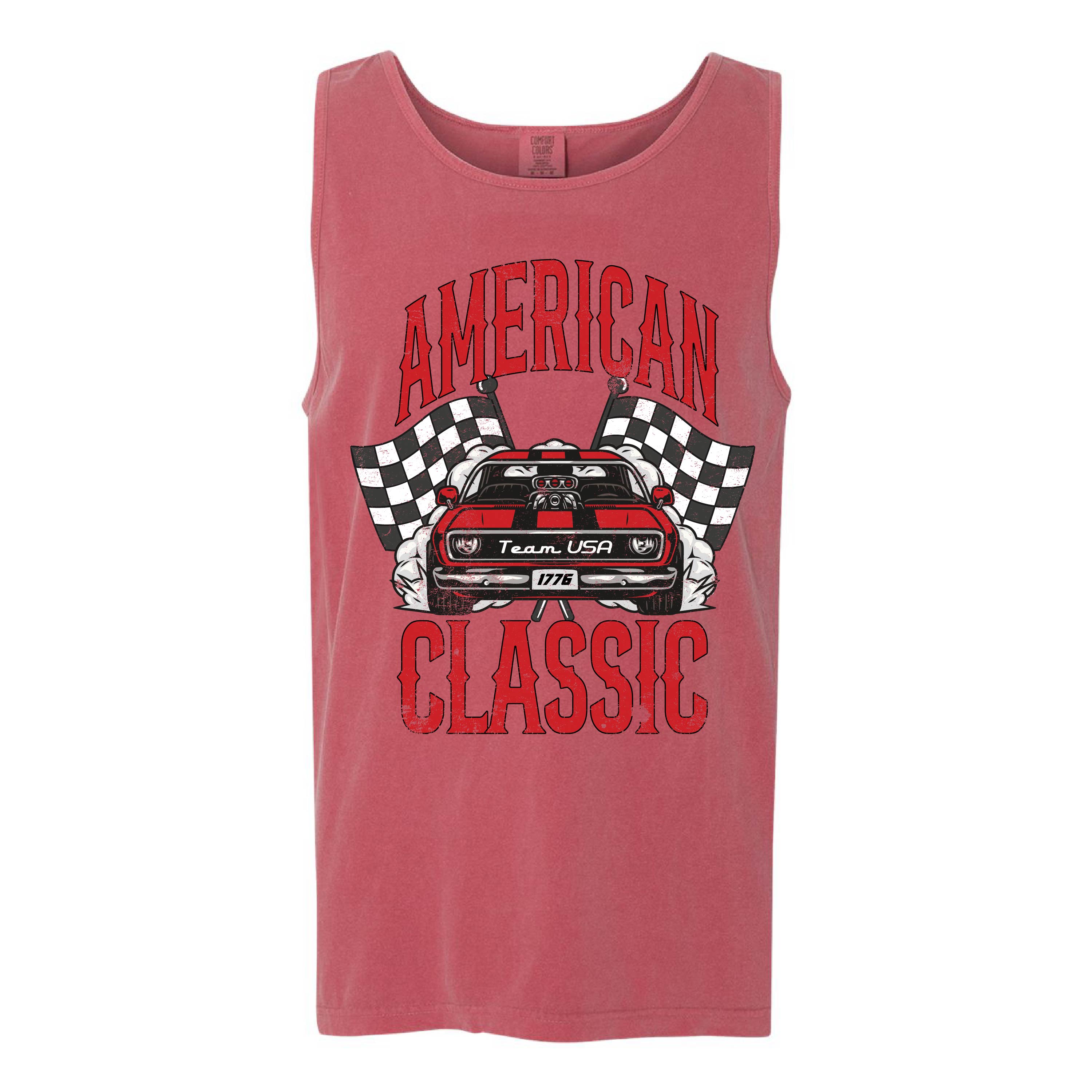 American Classic Car - Comfort Colors TANK Little Mama Shirt Shop LLC