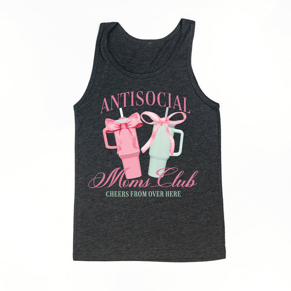 Antisocial Moms Club (Girl's Girl Version) - CHARCOAL Unisex Jersey Tank