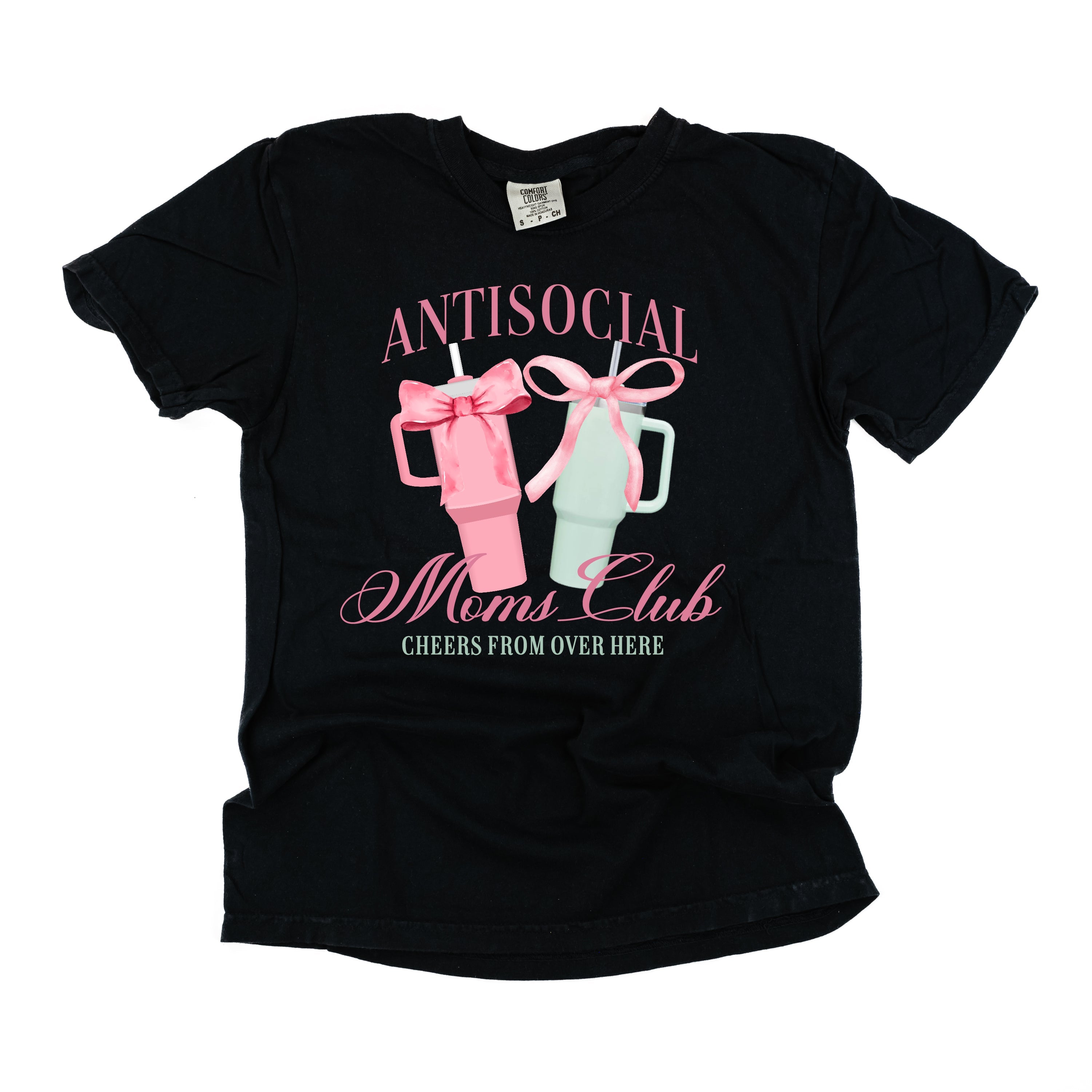 Antisocial Moms Club (Girl's Girl Version) - Comfort Colors Tee Little Mama Shirt Shop