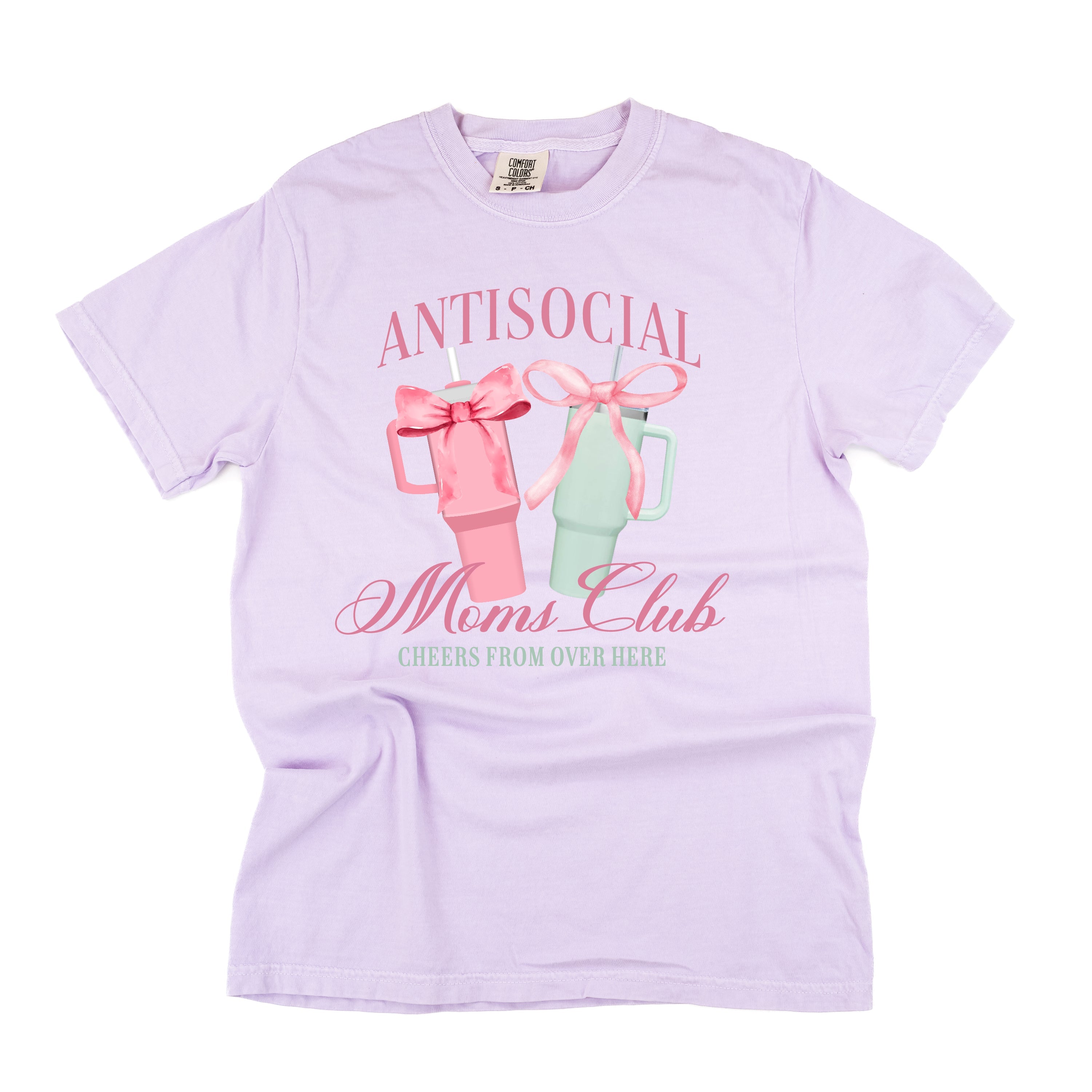 Antisocial Moms Club (Girl's Girl Version) - Comfort Colors Tee Little Mama Shirt Shop