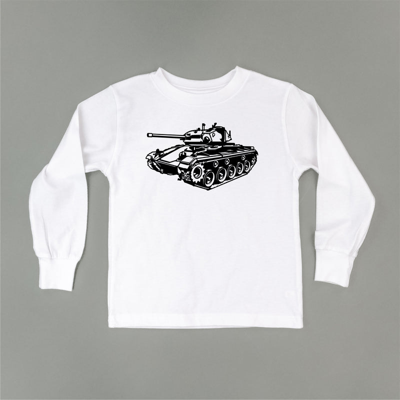 ARMY TANK - Minimalist Design - Long Sleeve Child Shirt