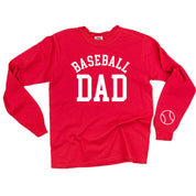 Baseball Dad (wd) - LONG SLEEVE Comfort Colors Tee Little Mama Shirt Shop
