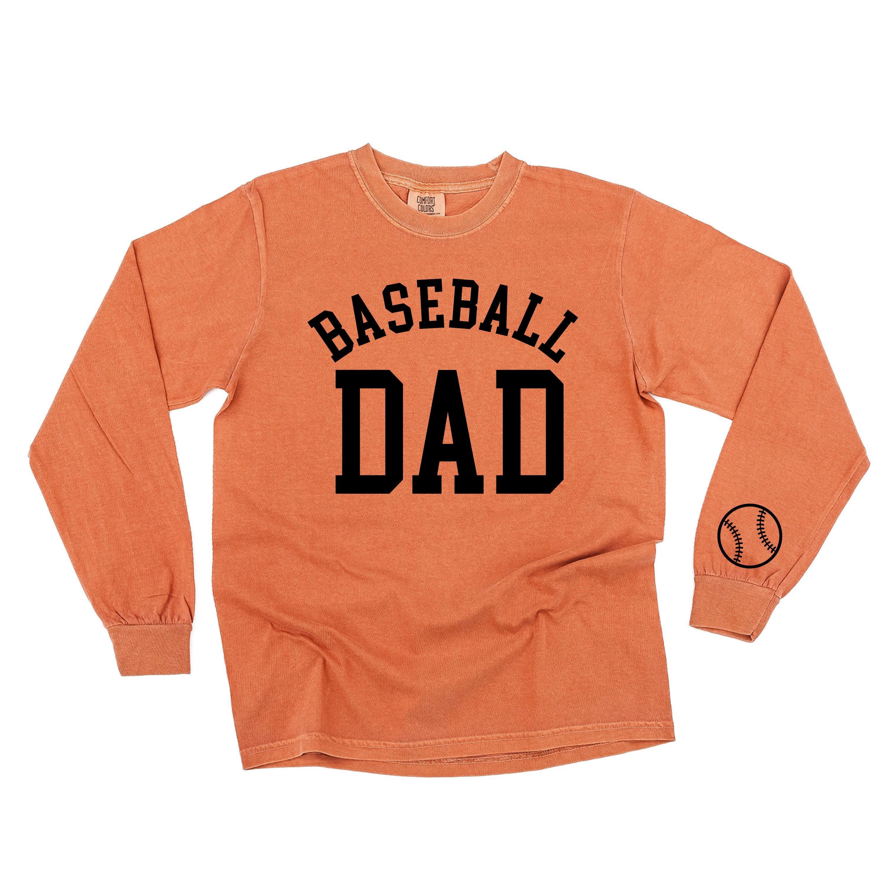 Baseball Dad (wd) - LONG SLEEVE Comfort Colors Tee Little Mama Shirt Shop