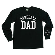 Baseball Dad (wd) - LONG SLEEVE Comfort Colors Tee Little Mama Shirt Shop