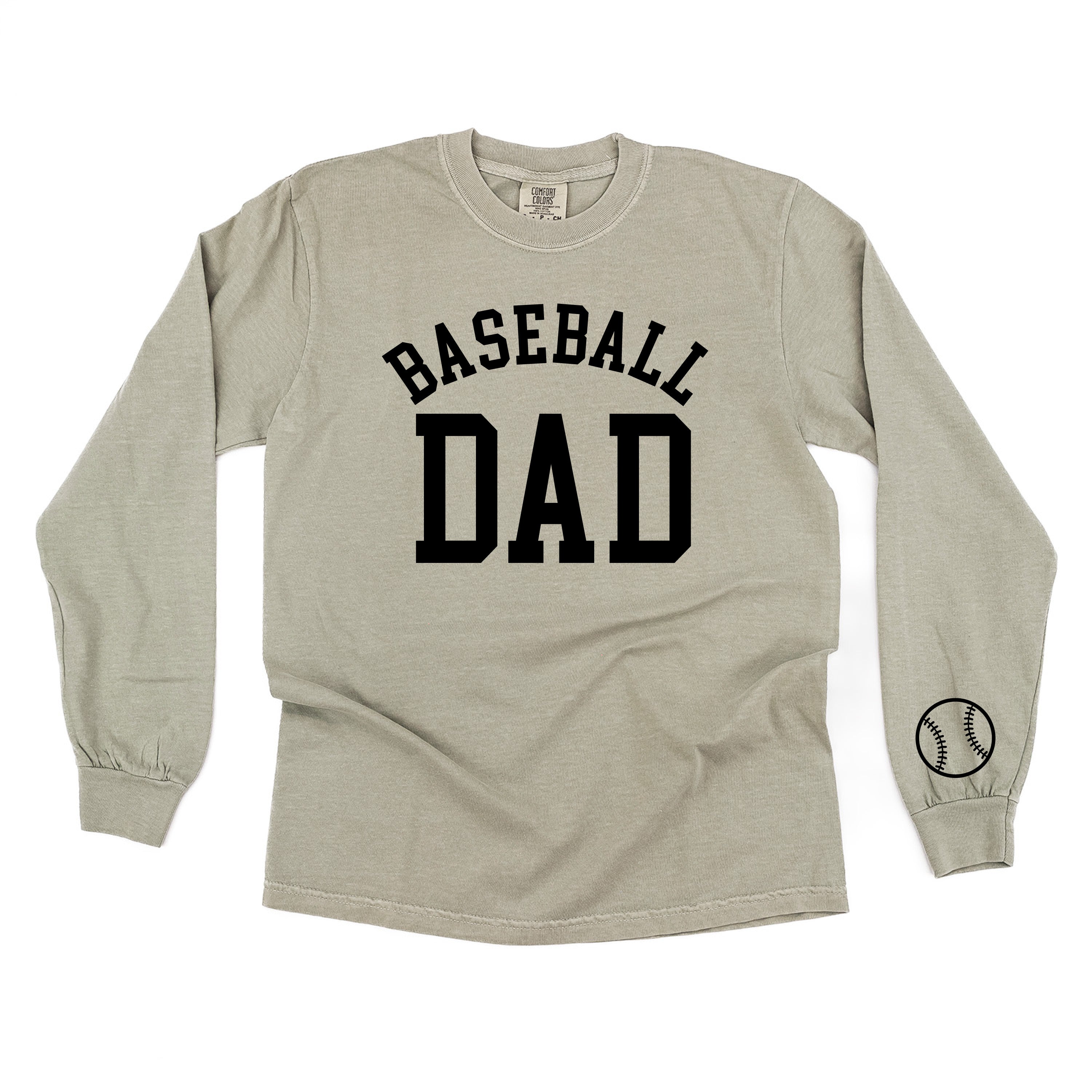 Baseball Dad (wd) - LONG SLEEVE Comfort Colors Tee Little Mama Shirt Shop