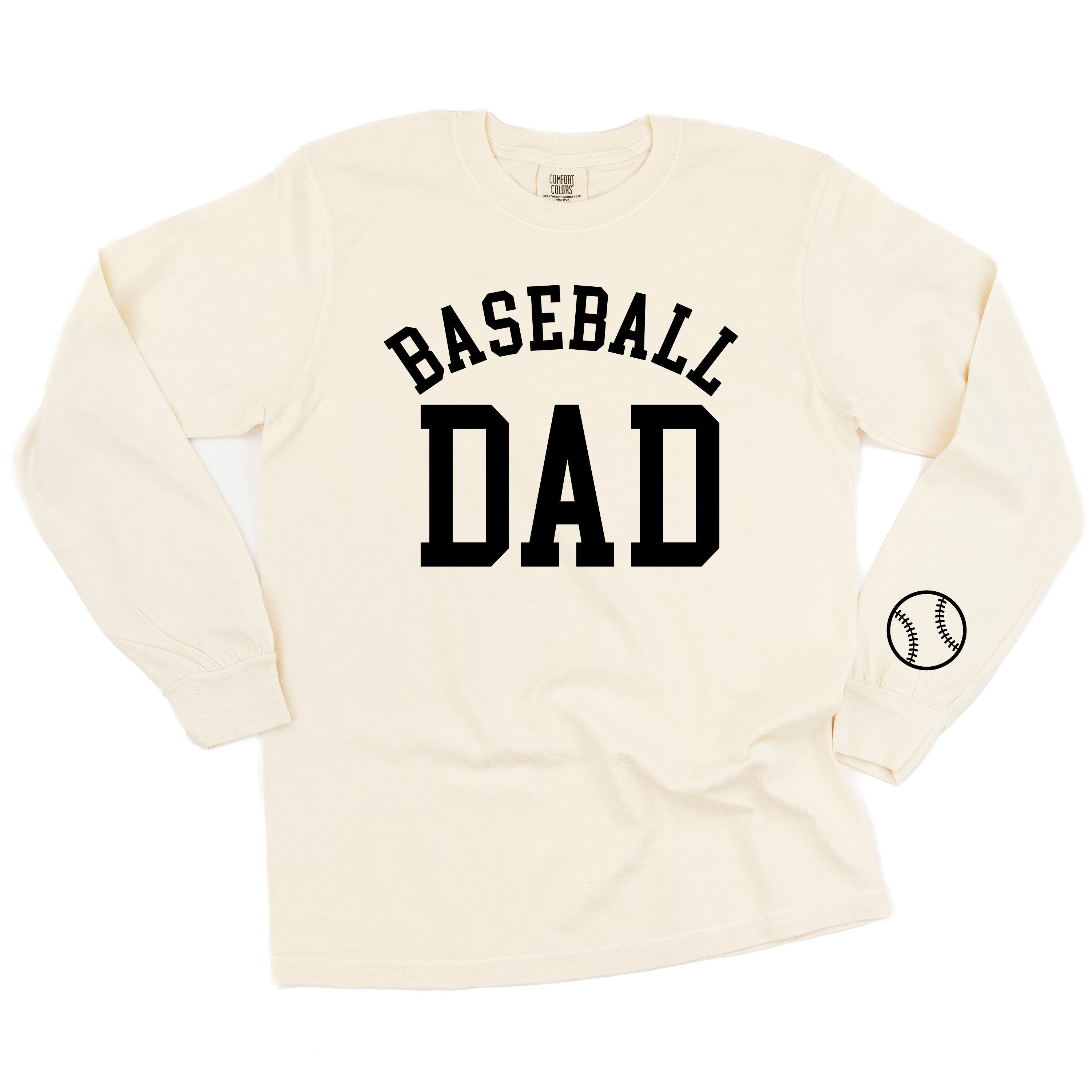 Baseball Dad (wd) - LONG SLEEVE Comfort Colors Tee Little Mama Shirt Shop