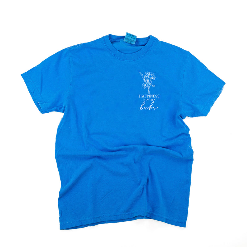 Bouquet Style - Happiness is Being a BABA - SHORT SLEEVE COMFORT COLORS TEE