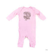 Thanksgiving Turkey Sketch - Baby Sleeper Little Mama Shirt Shop