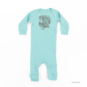 Thanksgiving Turkey Sketch - Baby Sleeper Little Mama Shirt Shop
