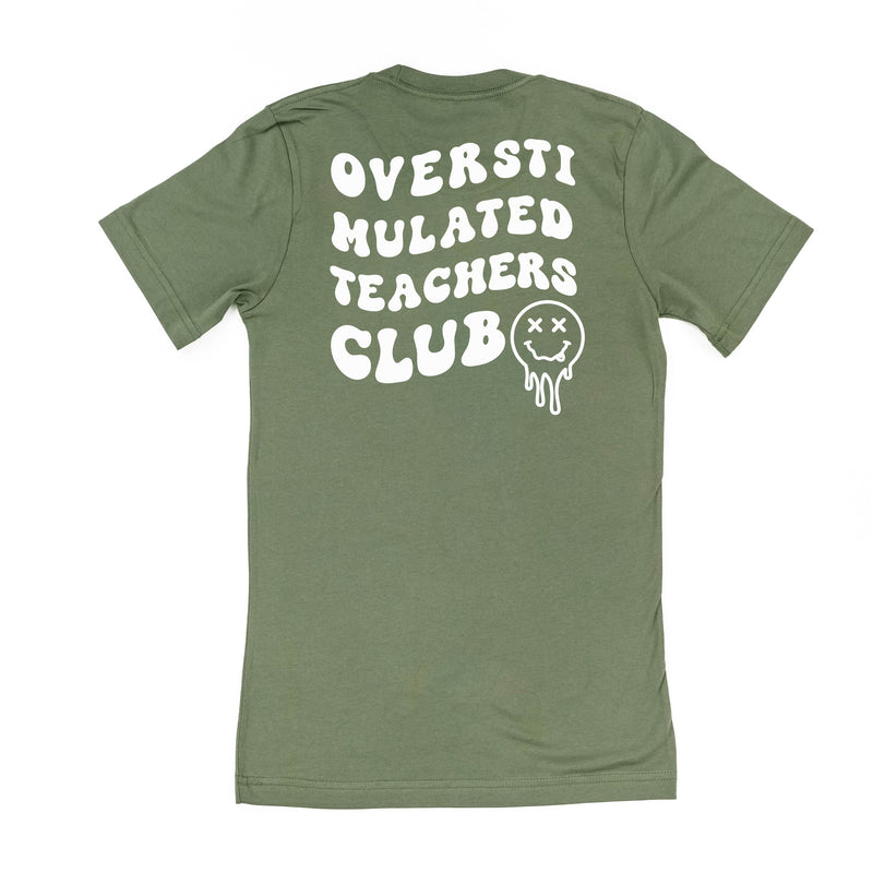 OVERSTIMULATED TEACHERS CLUB - (w/ Pocket Melty X Squiggle Smiley) - Unisex Tee