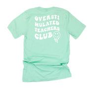 Overstimulated Teachers Club - Melty X Squiggle Smiley (pf & b) - Unisex Tee Little Mama Shirt Shop