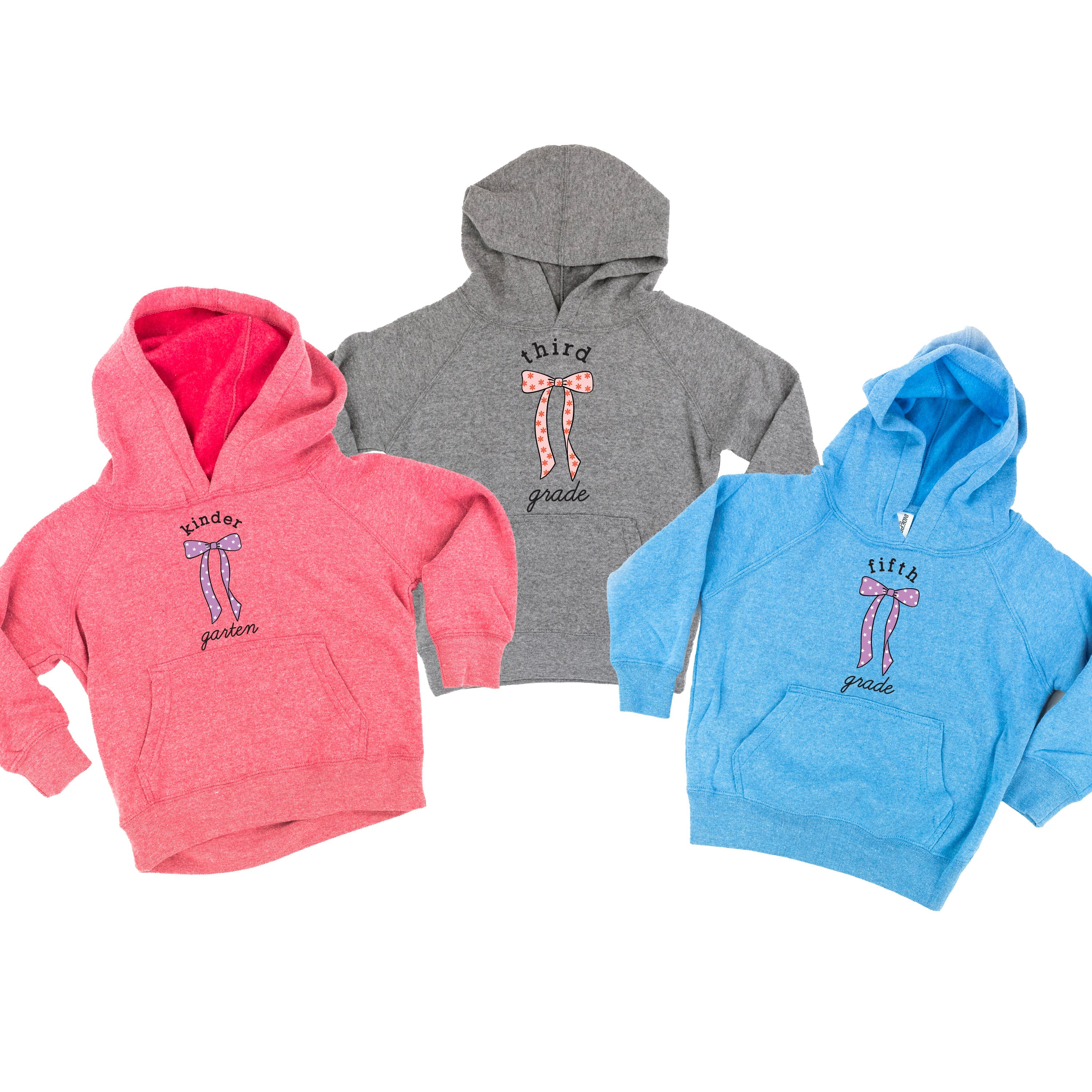 Back to School Bows - (Choose Your Grade) - Child HOODIE Little Mama Shirt Shop LLC