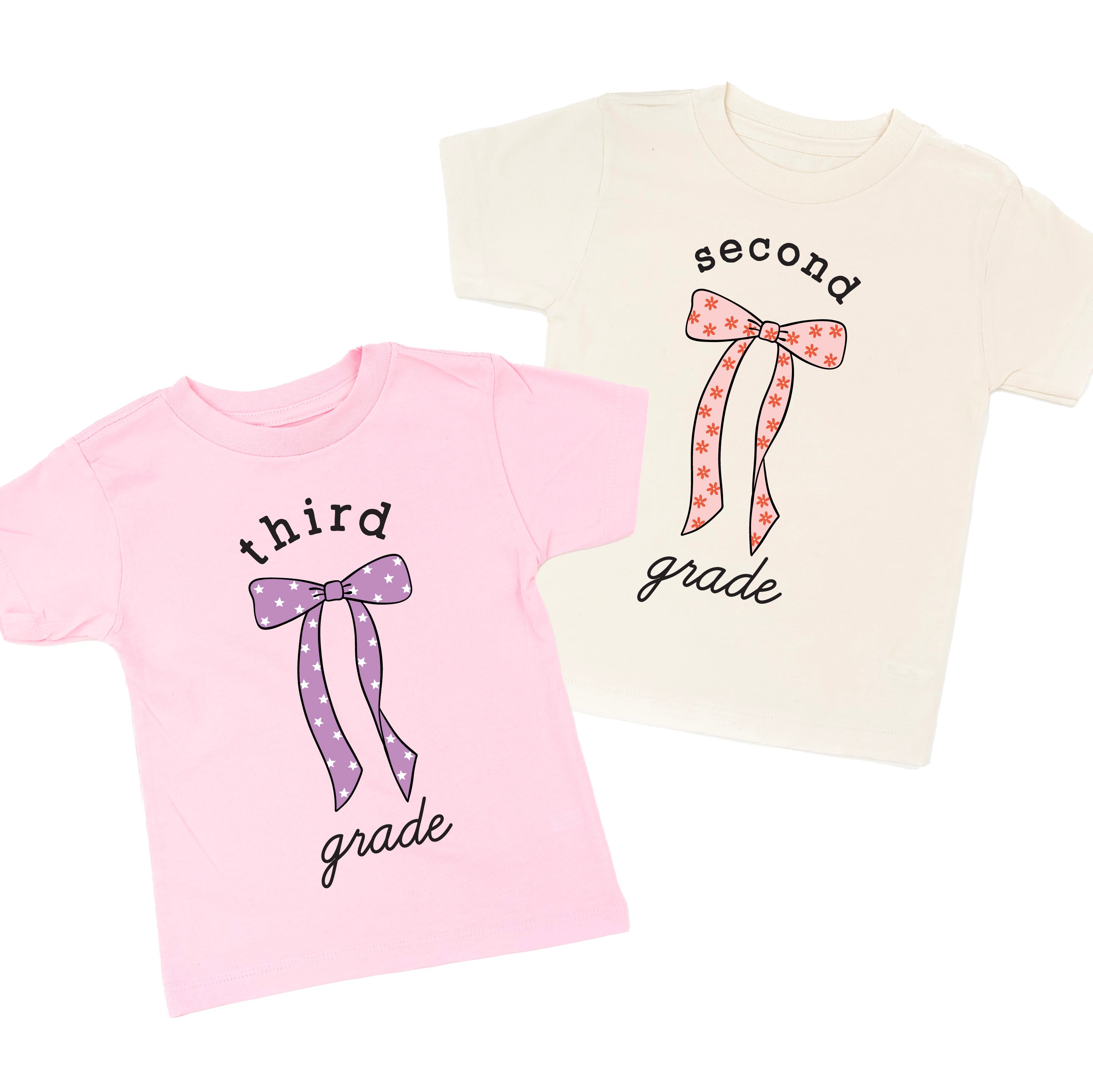 Back to School Bows - (Choose Your Grade) - Child Tee Little Mama Shirt Shop