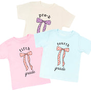 Back to School Bows - (Choose Your Grade) - Child Tee Little Mama Shirt Shop