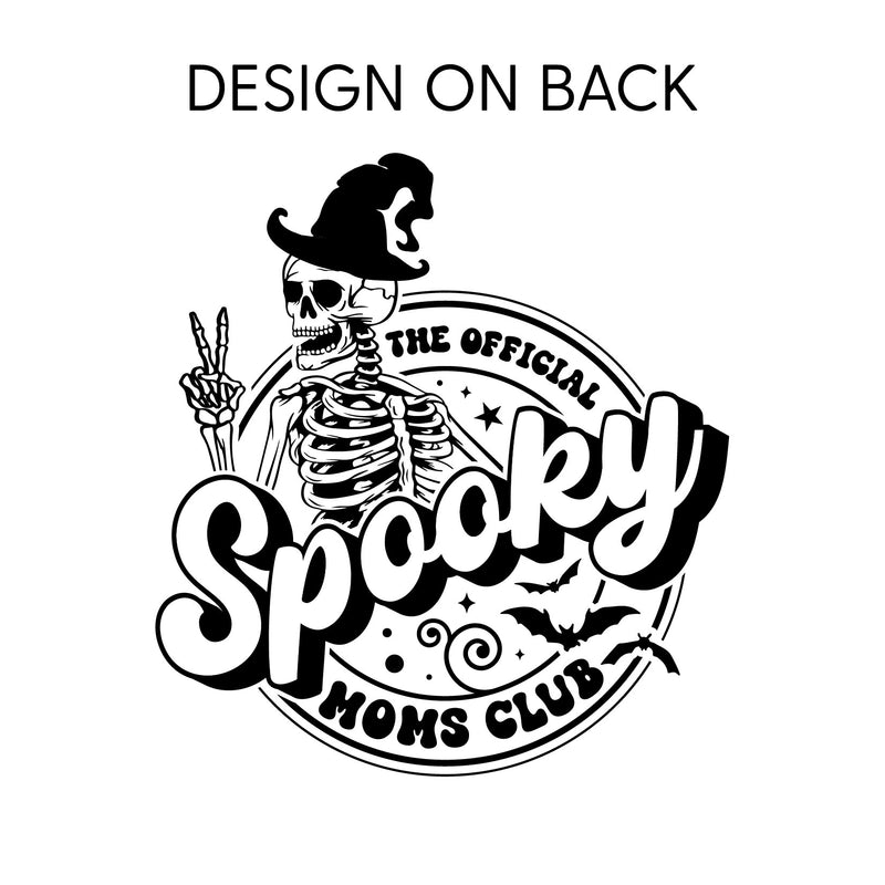 The Official Spooky Moms Club - Pocket Design on Front w/ Full Design on Back - Unisex Tee