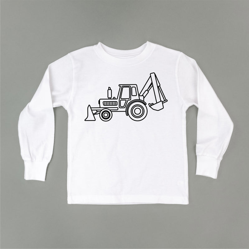 BACKHOE - Minimalist Design - Long Sleeve Child Shirt