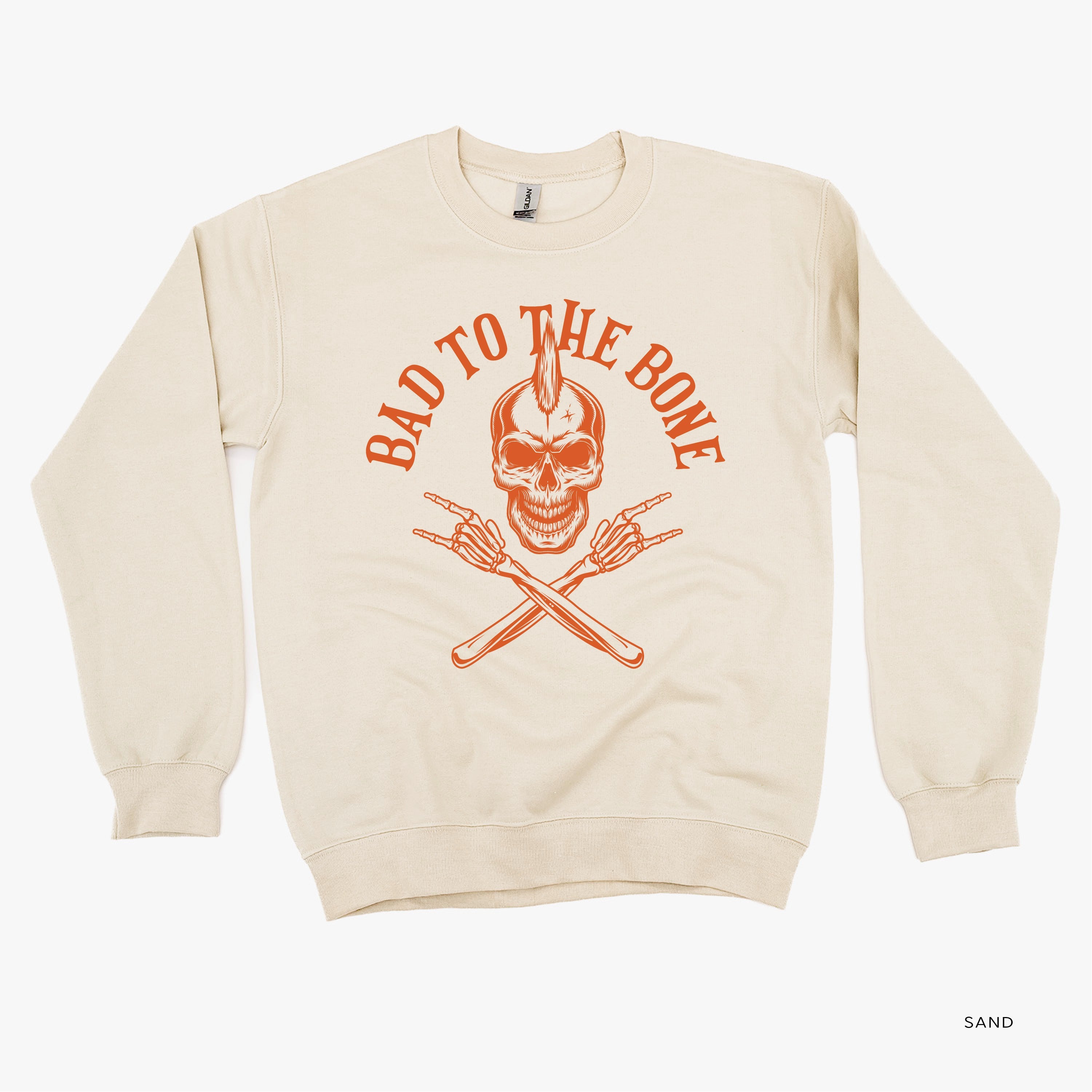 Bad to the Bone - Basic Fleece Crewneck Little Mama Shirt Shop LLC