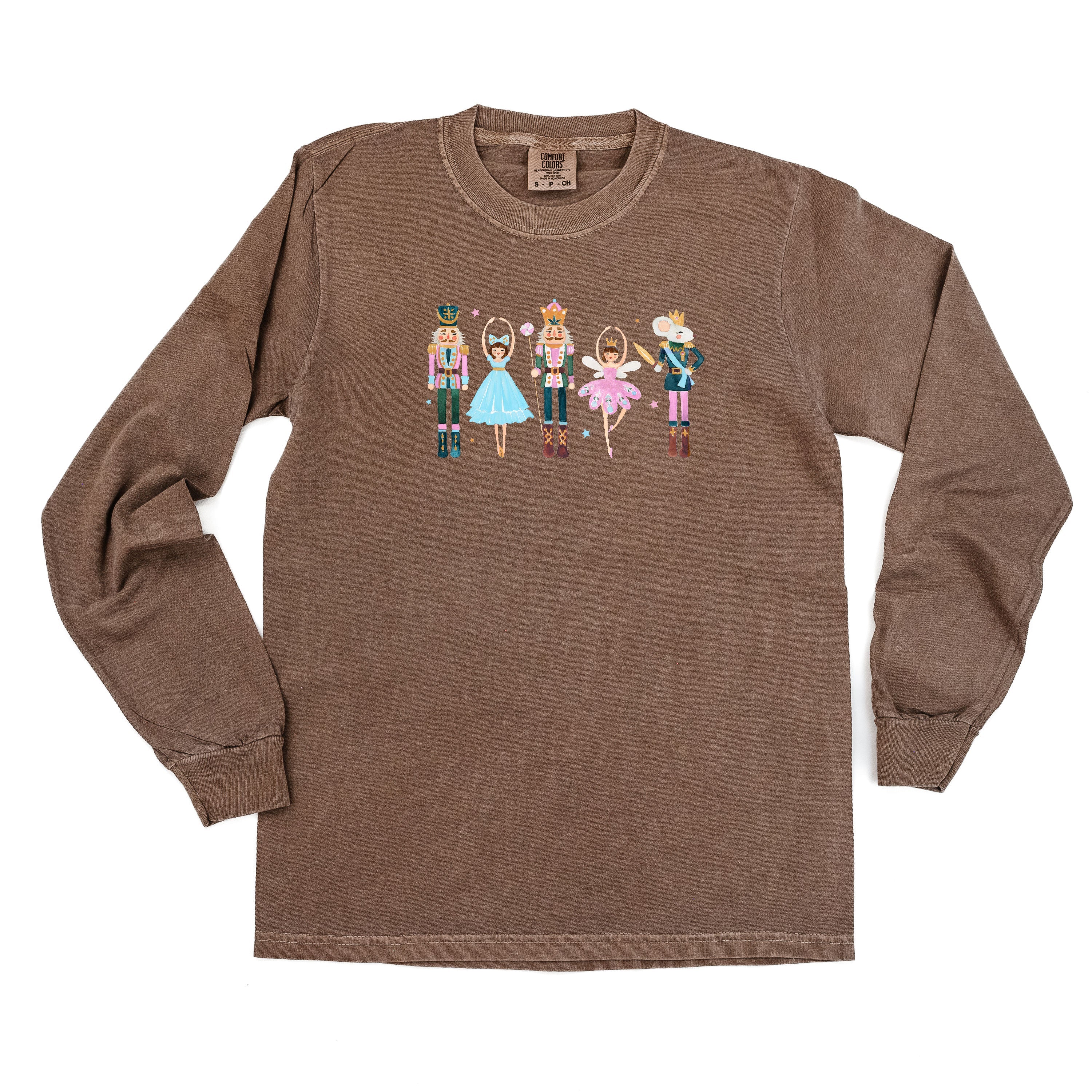 Ballerina - Whimsical Nutcracker - LONG SLEEVE Comfort Colors Tee Little Mama Shirt Shop